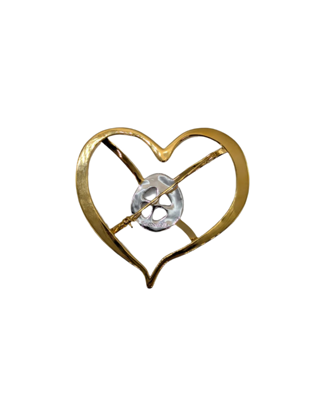 Broochella Men’s Brooches with meaning brooch pin Hope Adinkra gold silver tone metal designer luxury