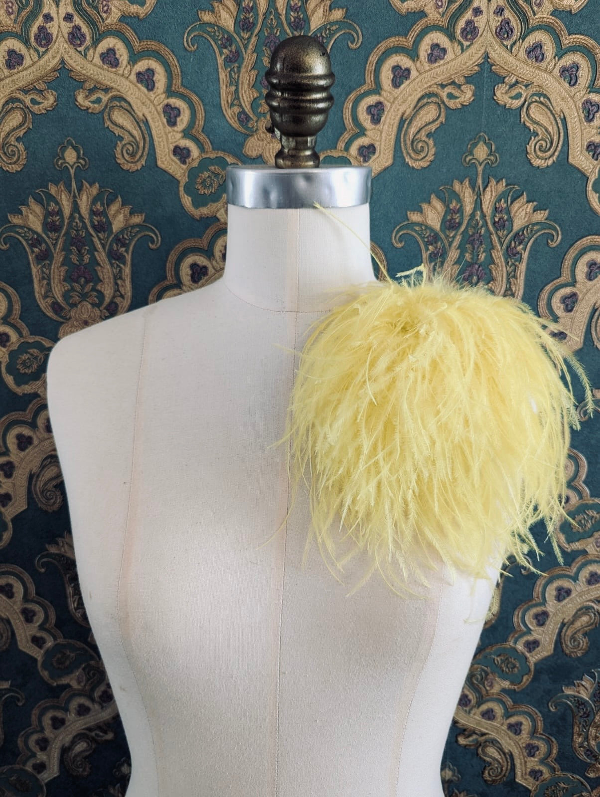 Broochella Le Pouffe feather brooch handmade men's women's deigner luxury yellow