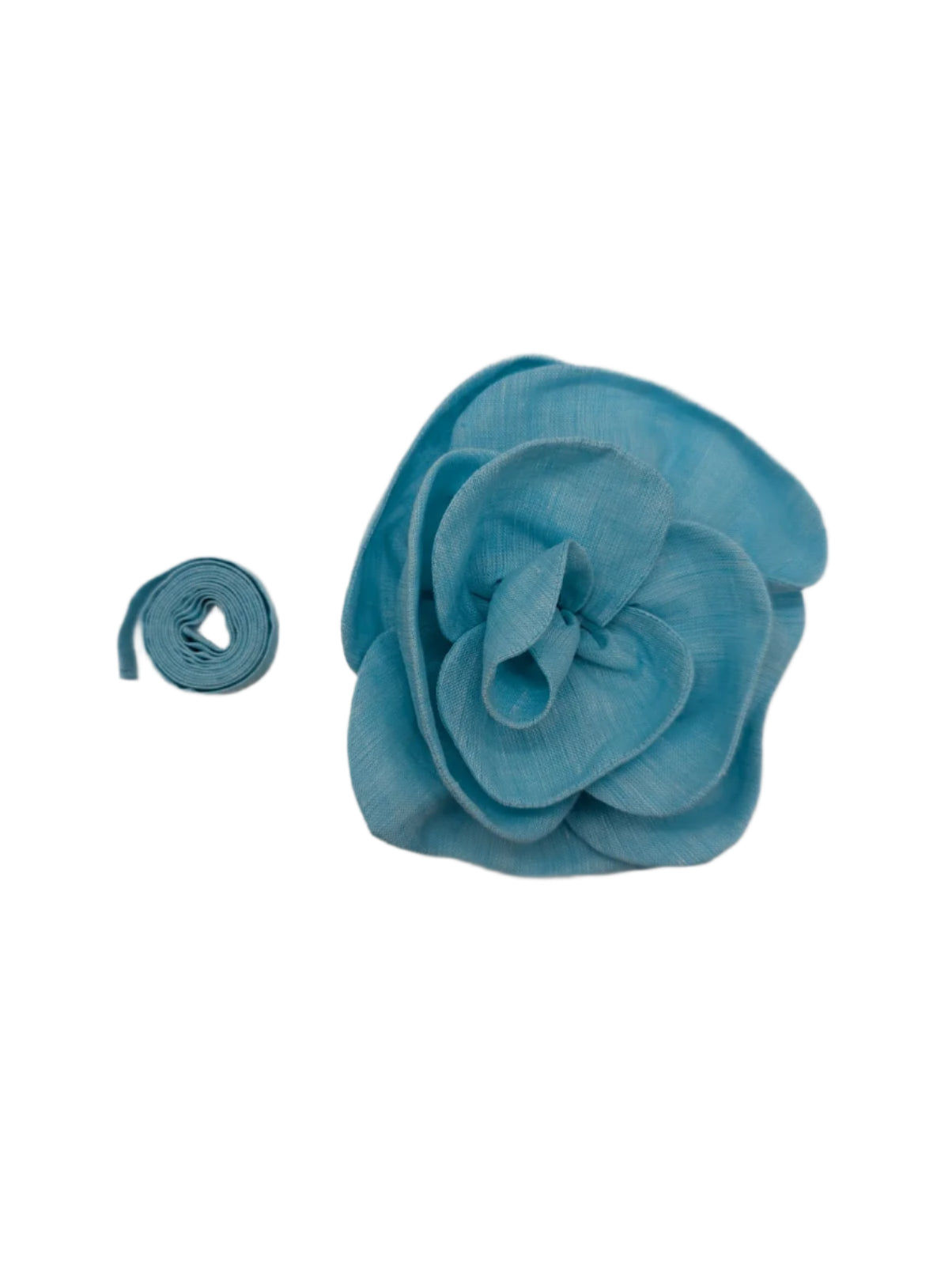 Broochella florella small blue flower brooch pin choker linen handmade luxury designer women’s men’s