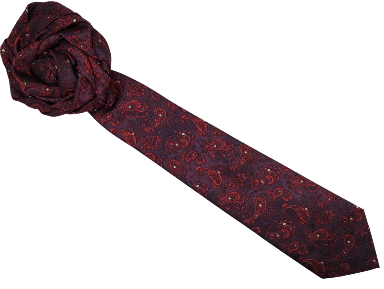 Broochella Fuente rosette tie brooch pin handmade upcycled men's womens Papotto