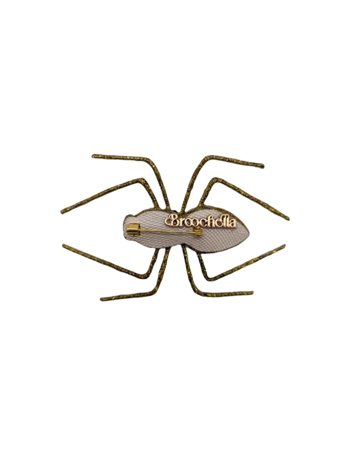 Broochella Men's Femme Fatale spider brooch handmade hand beaded crystal embellishment gold black blue luxury designer
