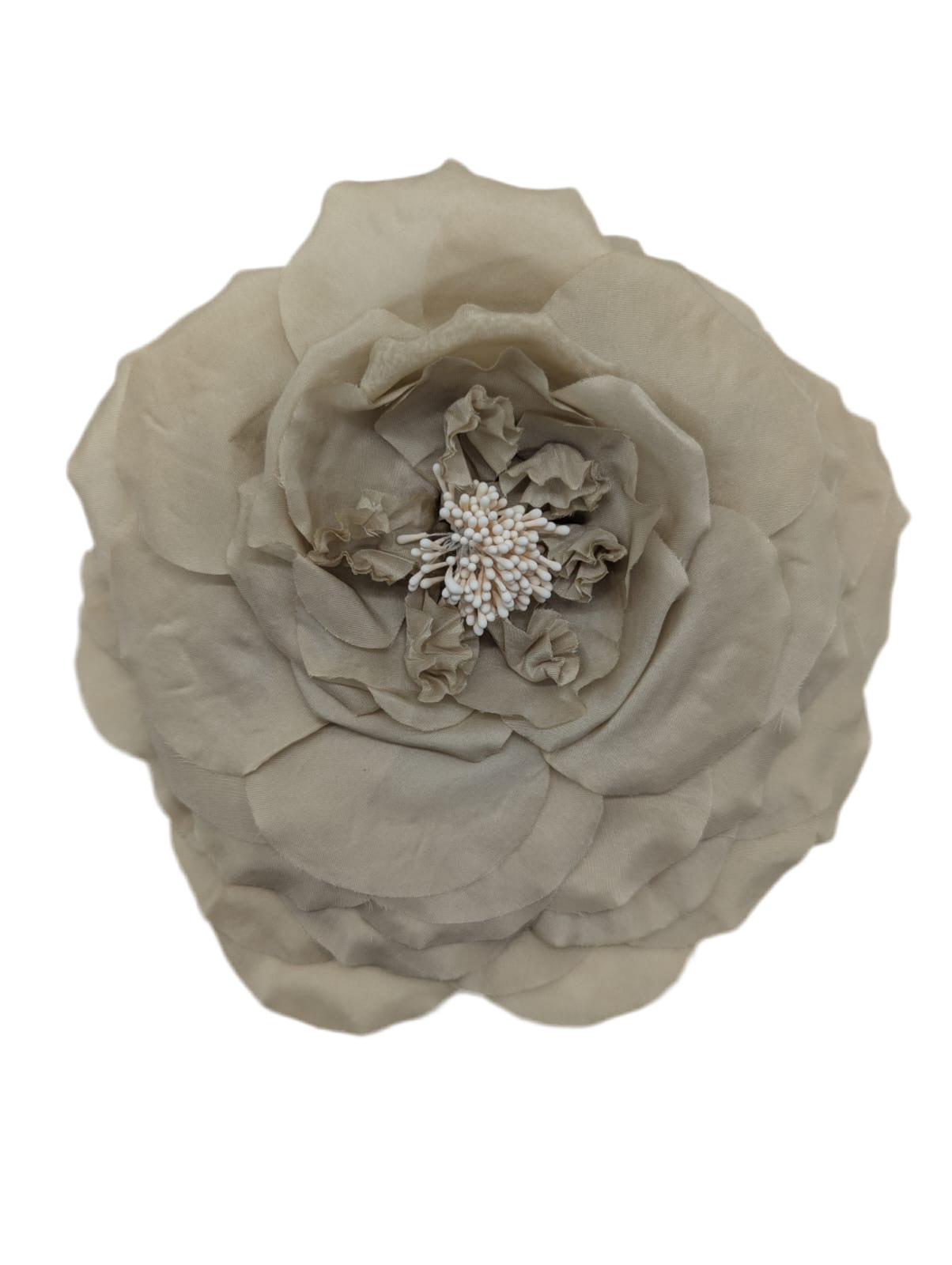 Broochella Men's Fiorita flower brooch pin large handmade luxury designer beige