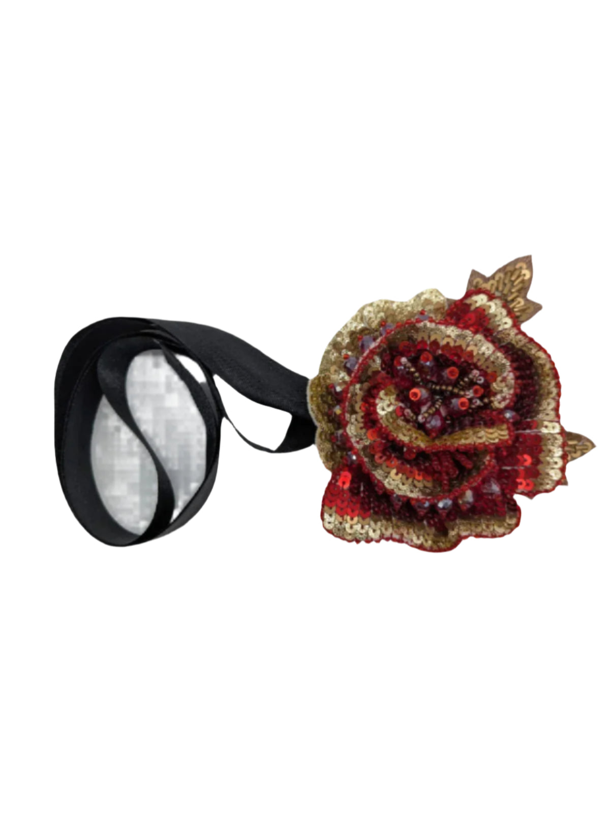 Broochella Girocollo Bejewelled flower choker brooch hand beaded sequin red gold men's women's designer luxuy
