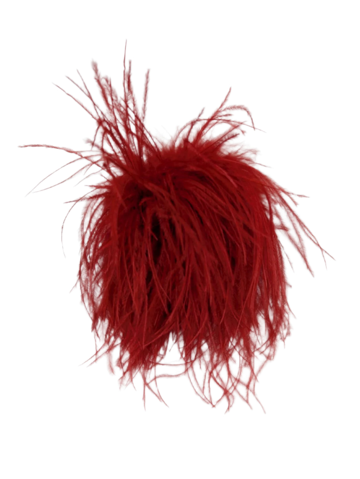Broochella Le Pouffe feather brooch pin handmade men’s women’s designer luxury red