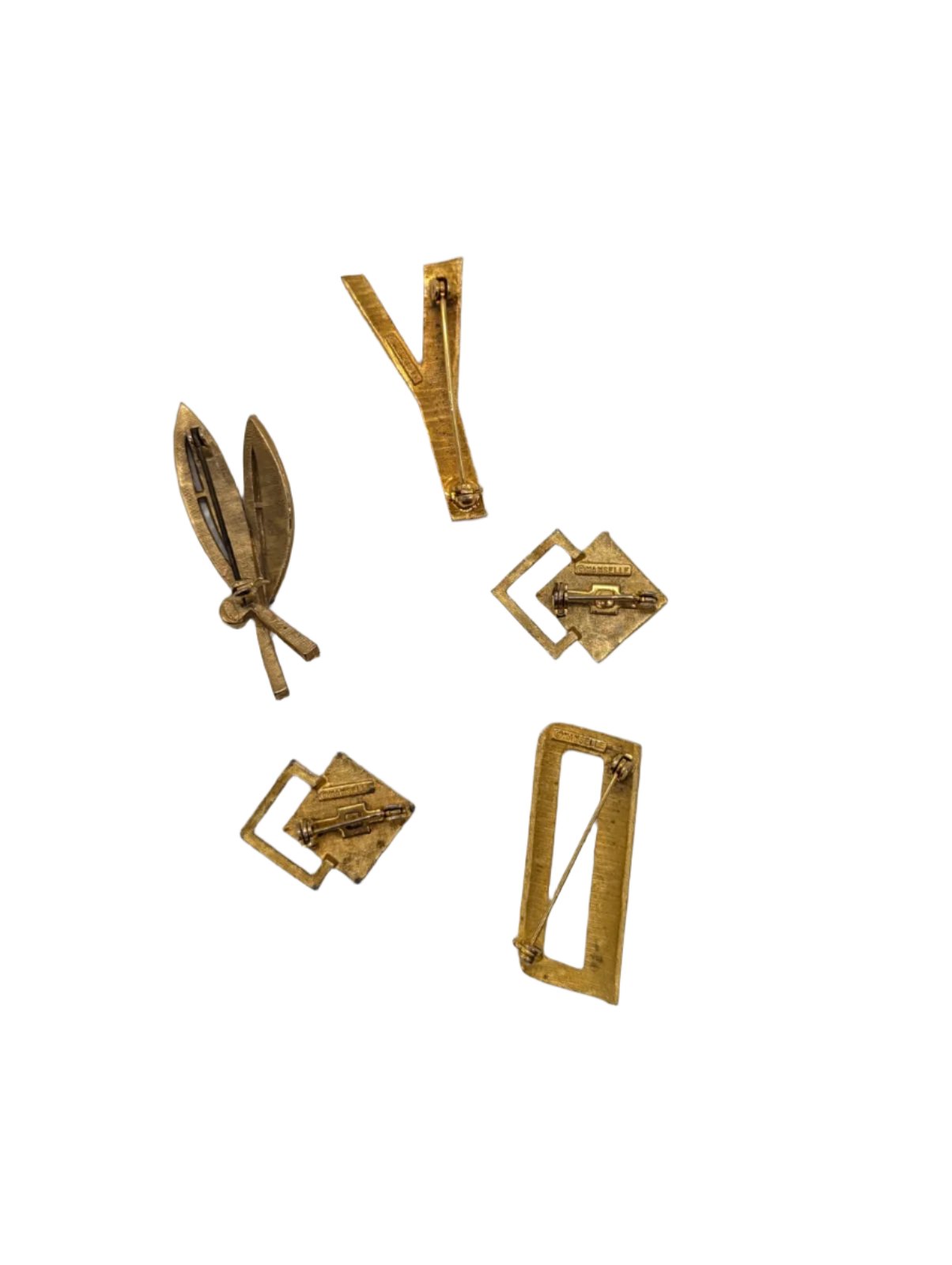 Broochella Golden Luxe vintage brooch pin set gold tone men's women's designer luxury