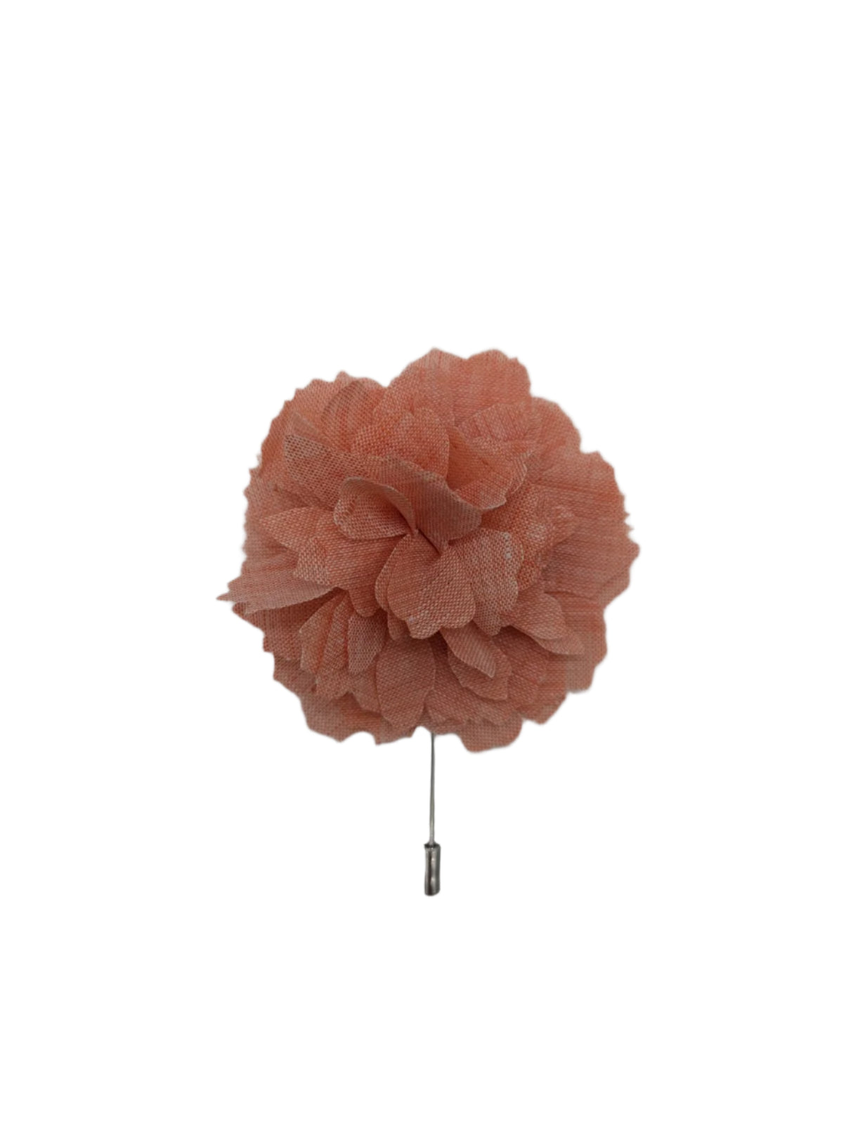 Broochella Men's Carnation flower brooch pin linen handmade luxury designer orange