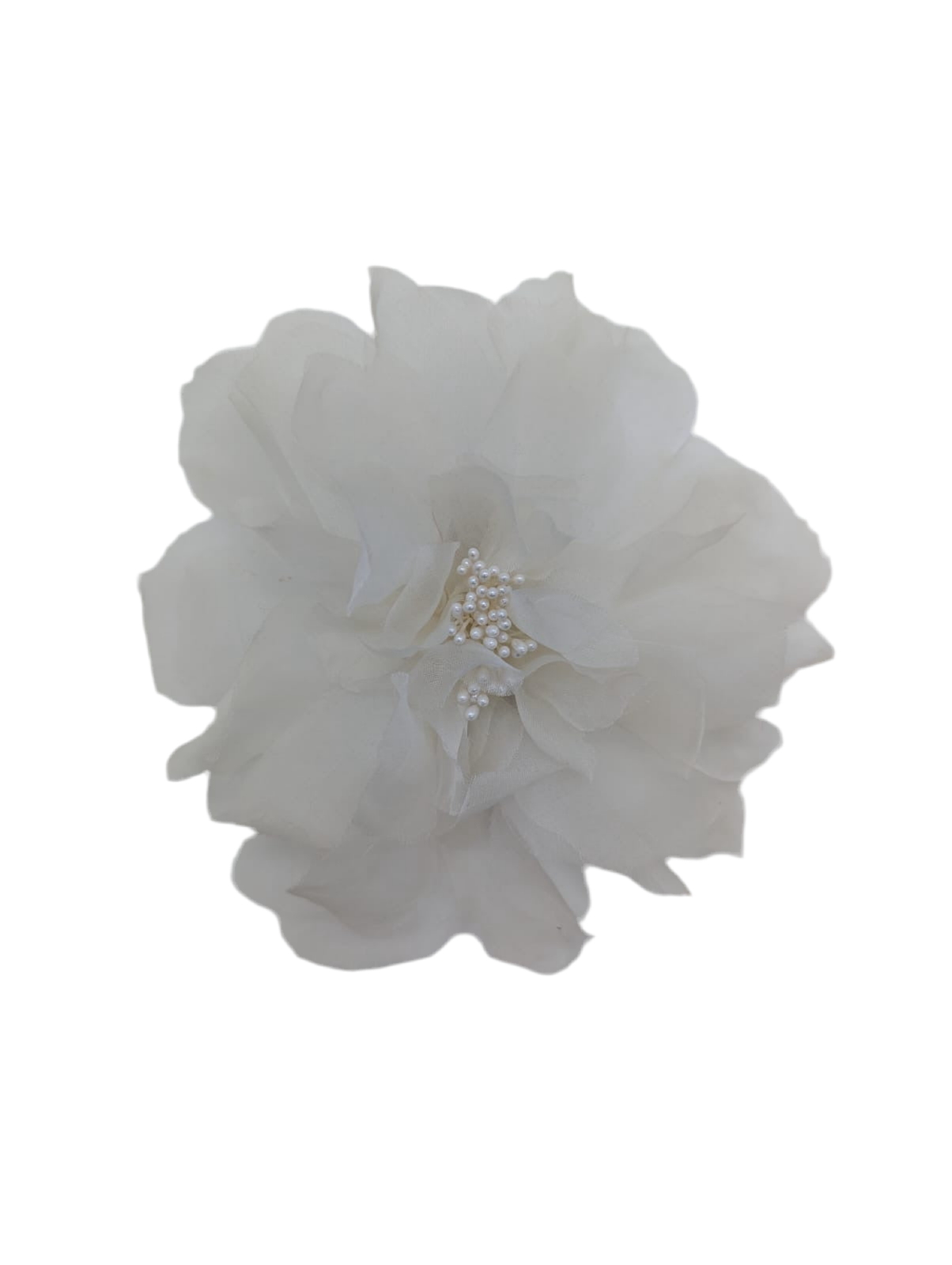 Broochella Aubrieta men’s flower brooch pin silk organza handmade luxury designer ivory