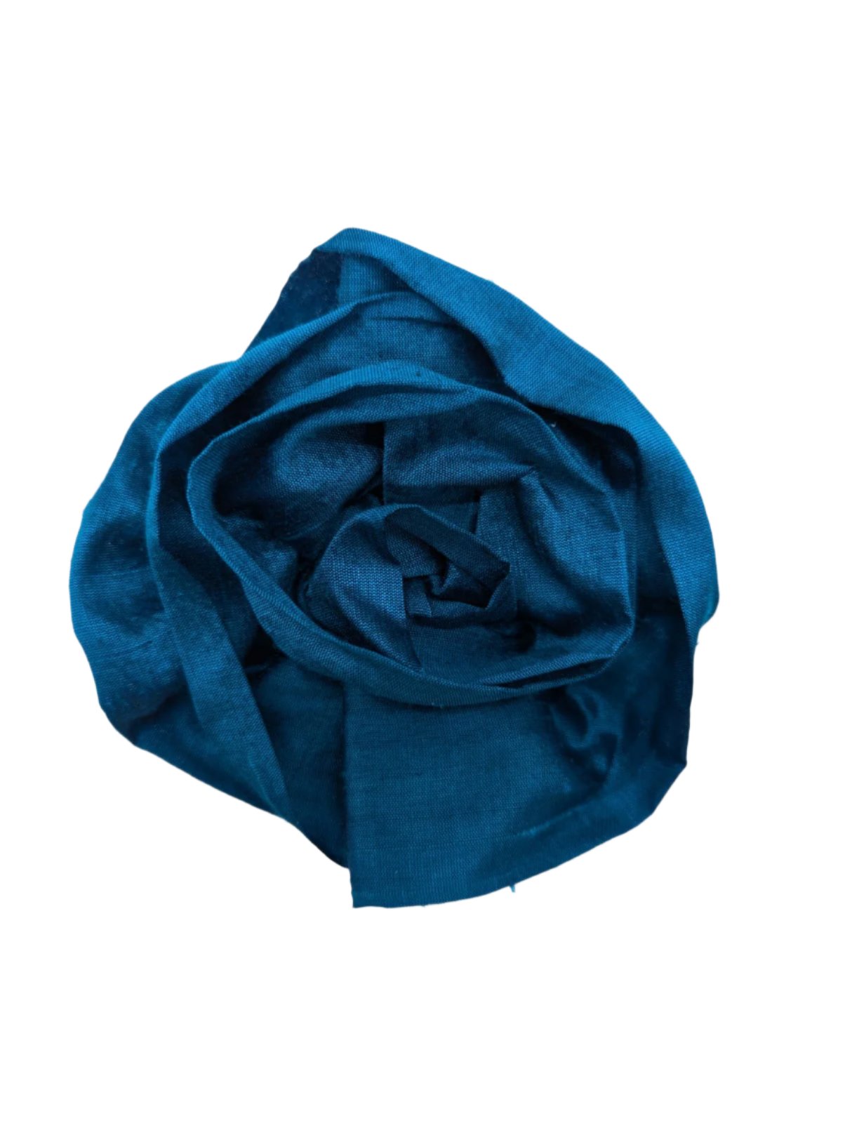 Broochella Isabella Rossellini Men's flower brooch pin handmade silk designer luxury Peacock Blue
