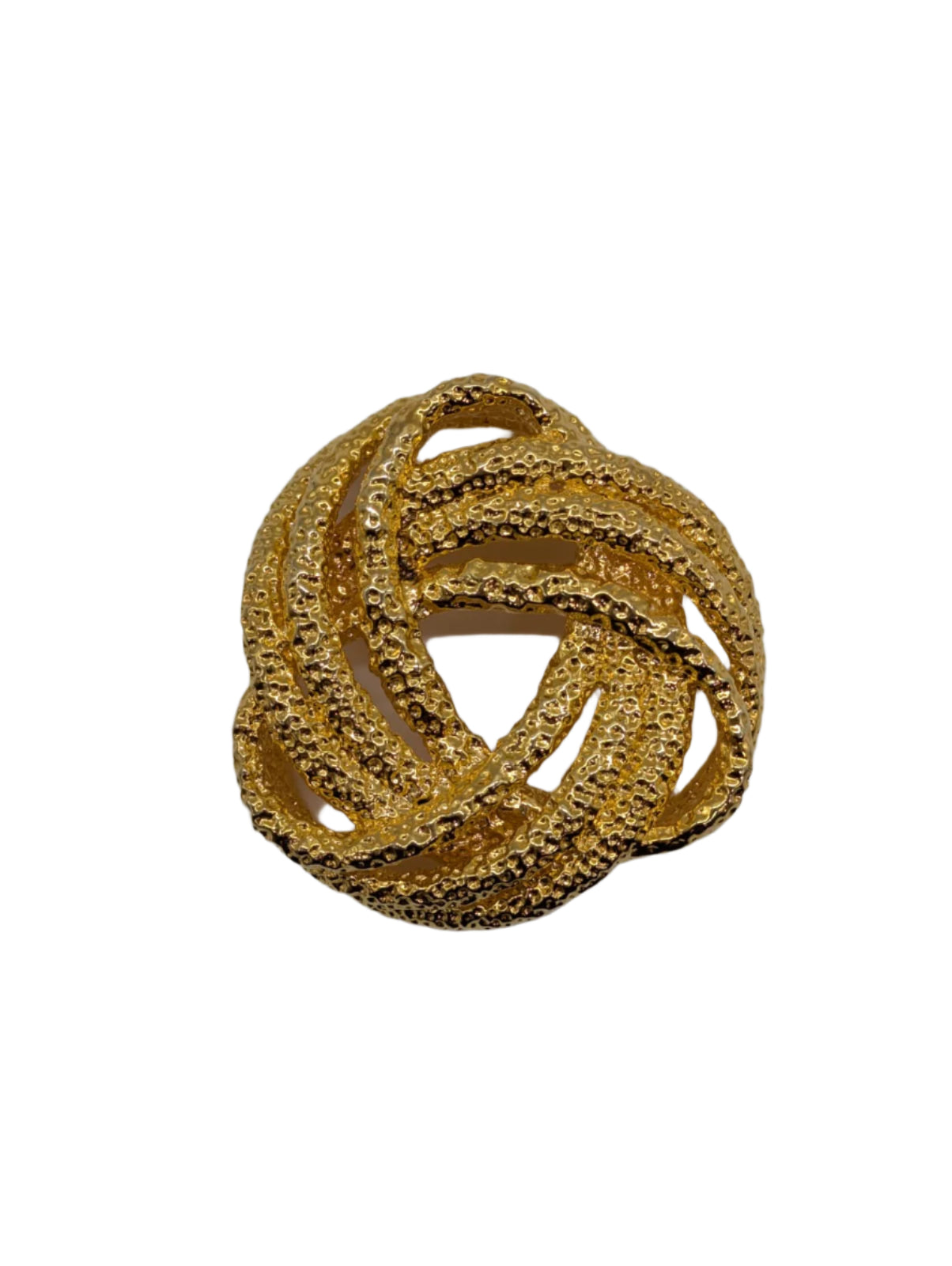 Broochella Men's Golden Knot Brooch Pin gold tone metal luxury designer