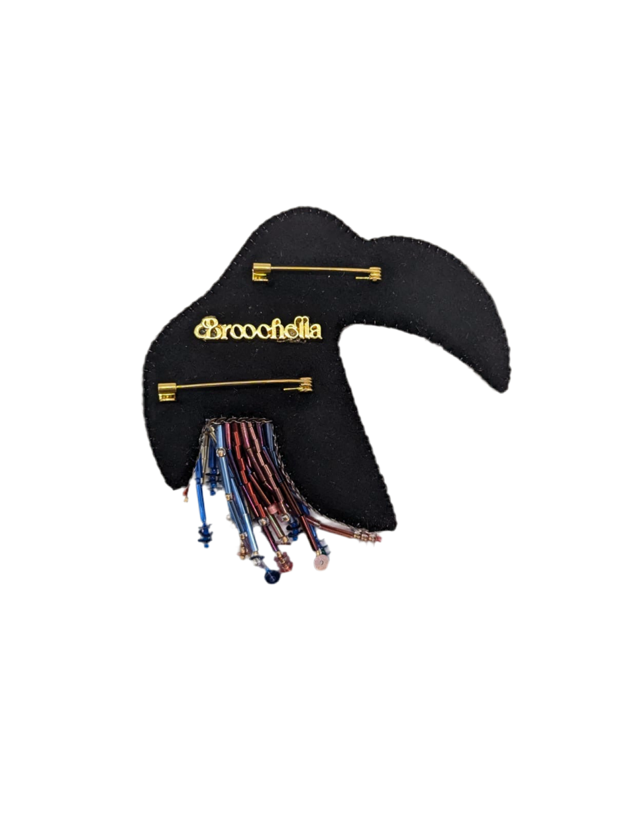 Broochella men’s toucan bird brooch pin hand beaded handmade multicolor luxury designer