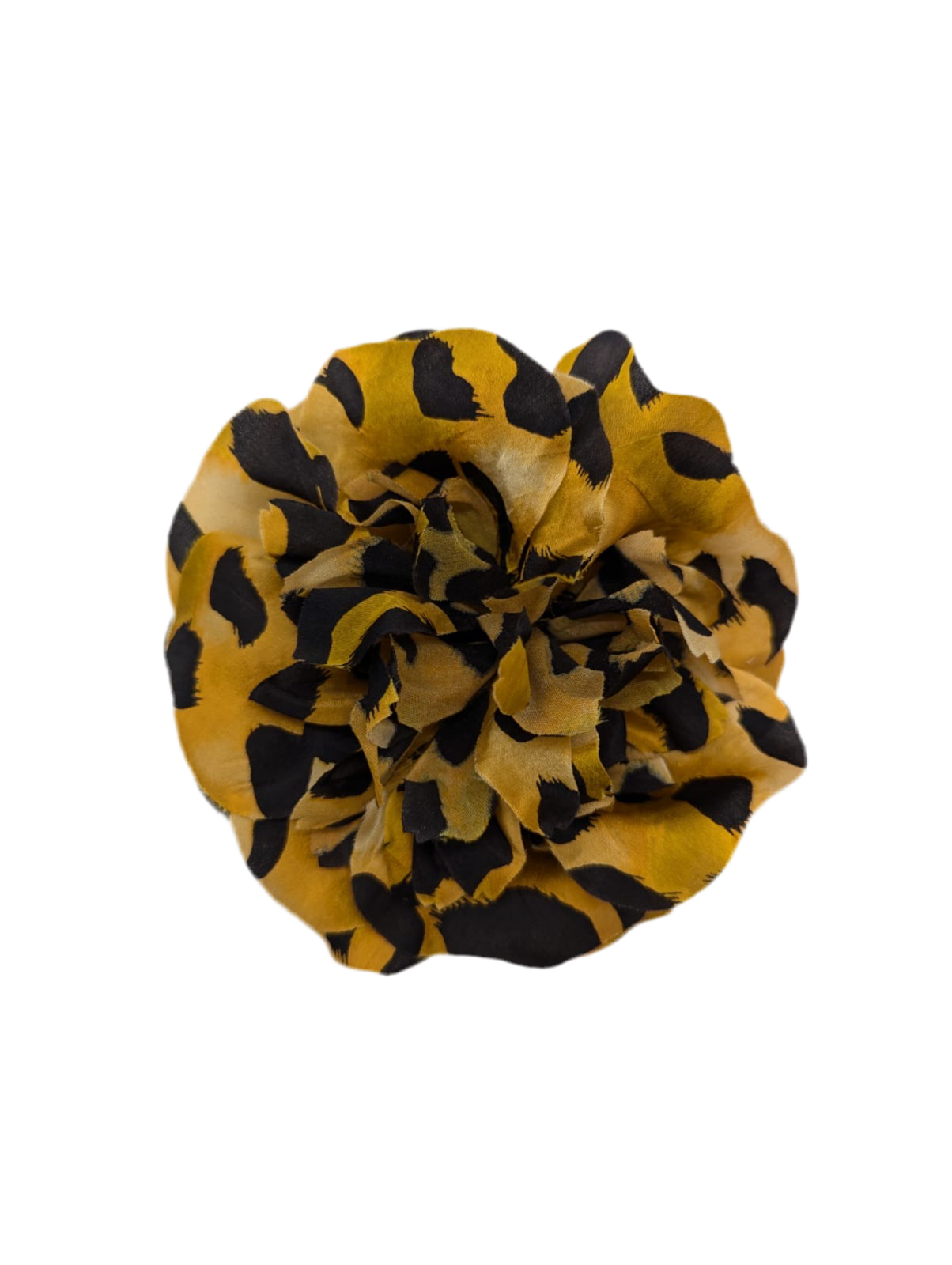 Broochella Men's Leopard flower brooch pin animal black brown handmade luxury designer