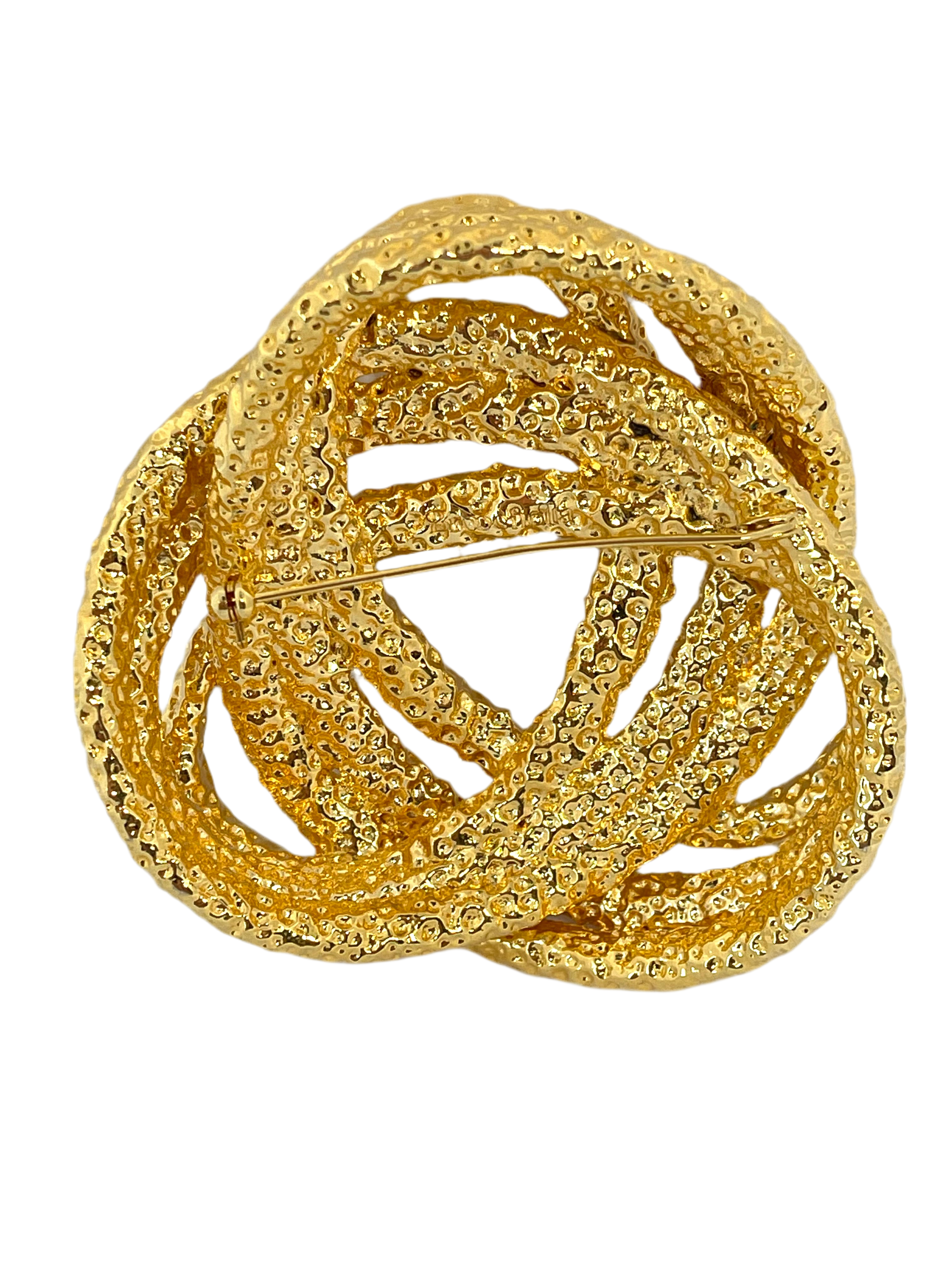 Broochella Nodo Gold brooch pin gold tone metal luxury designer men's women's
