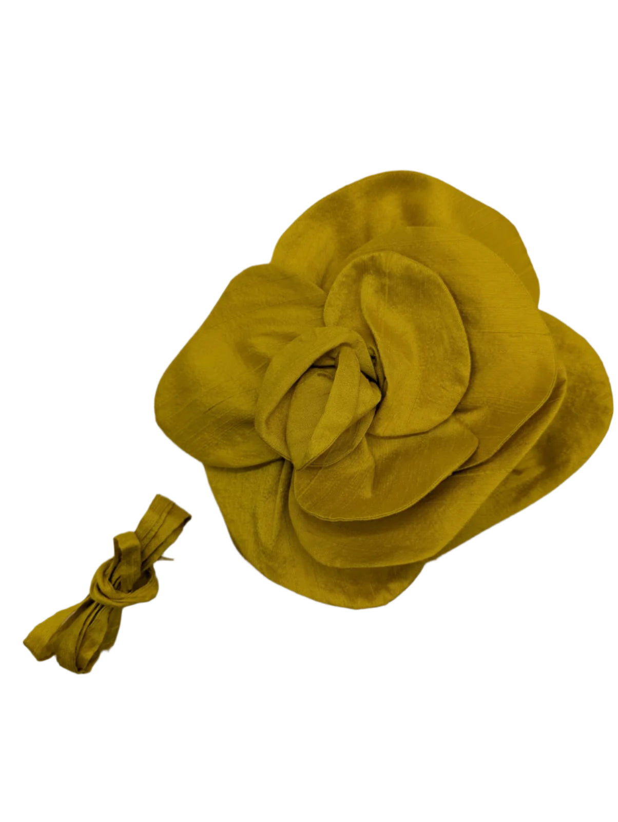 Broochella Bellucci yellow handmade silk flower brooch pin choker luxury designer women’s