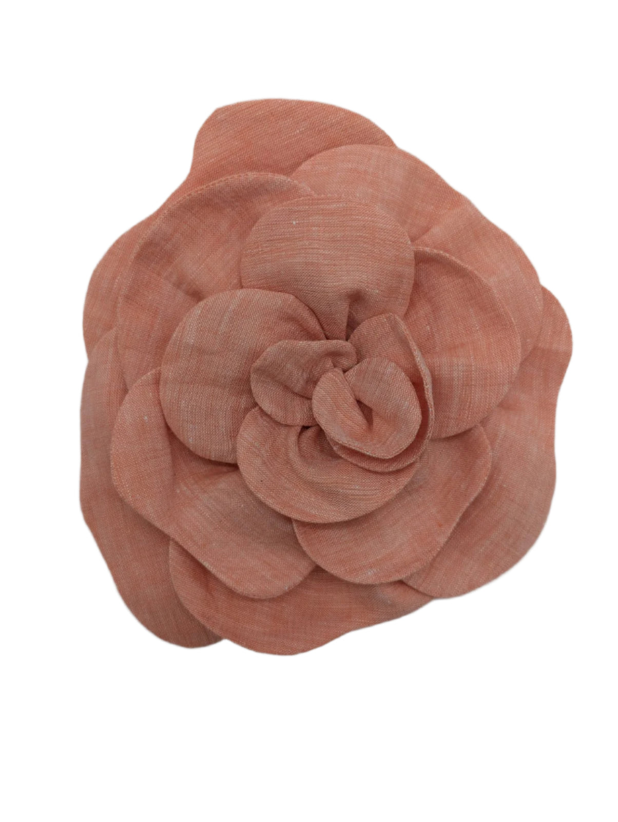 Broochella Florella large orange flower brooch pin linen handmade luxury designer women’s men’s