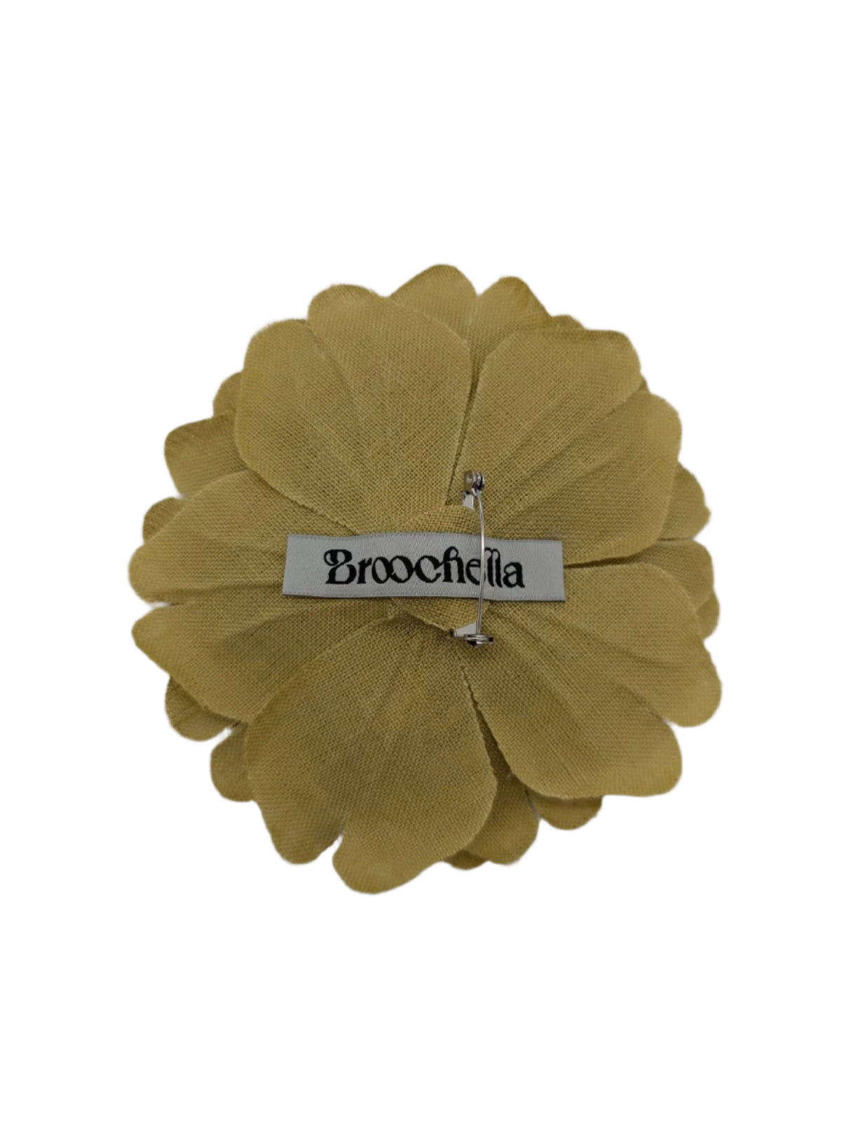 Broochella Garofano flower brooch pin handmade linen men's women's designer luxury beige