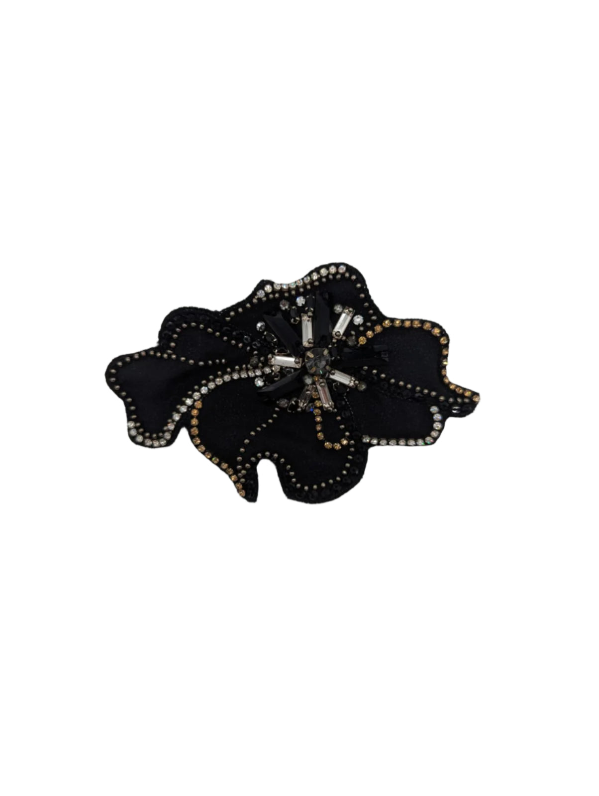 Broochella koi bejewelled crystal leather brooch hand beaded luxury designer men's women's small black