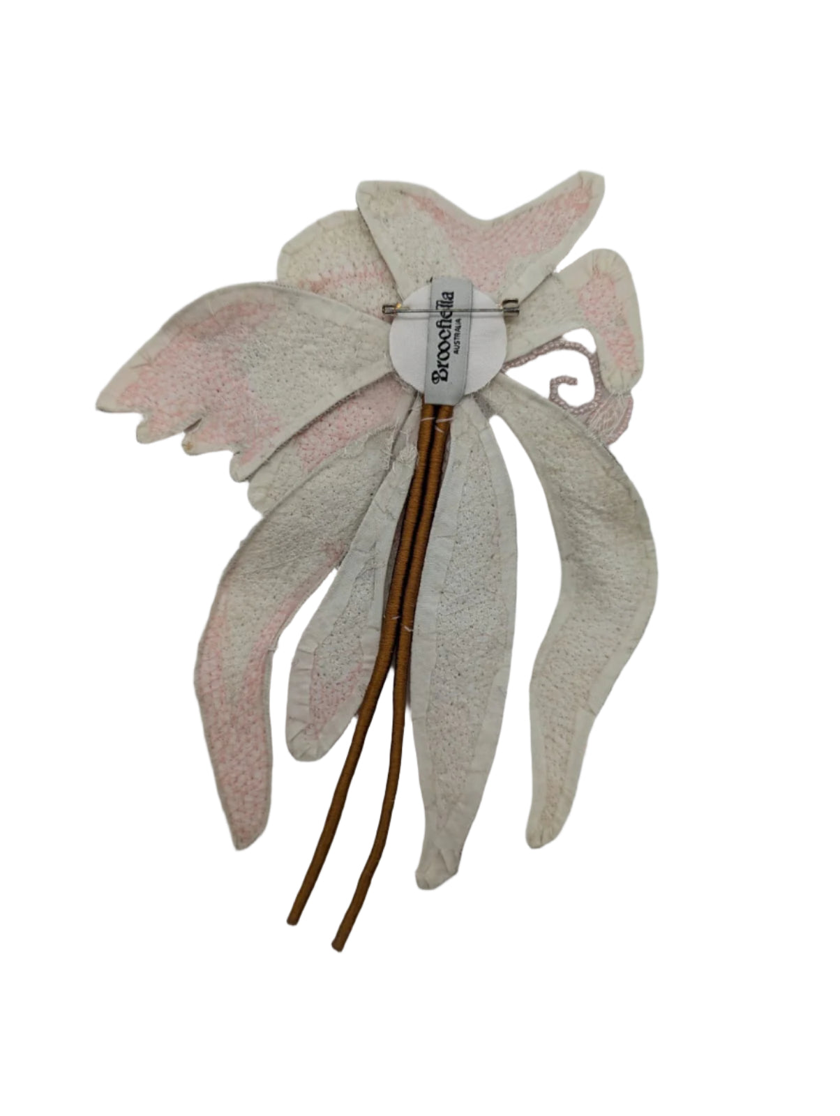 Broochella Orchid Ingioiellato flower brooch pin handmade sequin pink white luxury designer men's women's