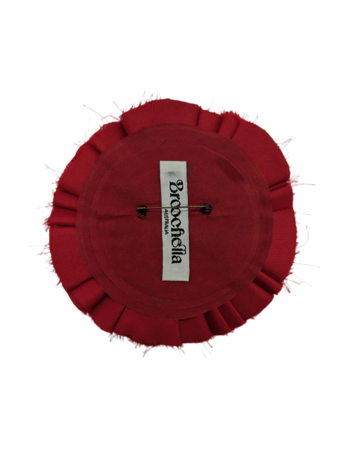 Broochella Pom Pon brooch pin small flower handmade designer luxury designer men's women's red