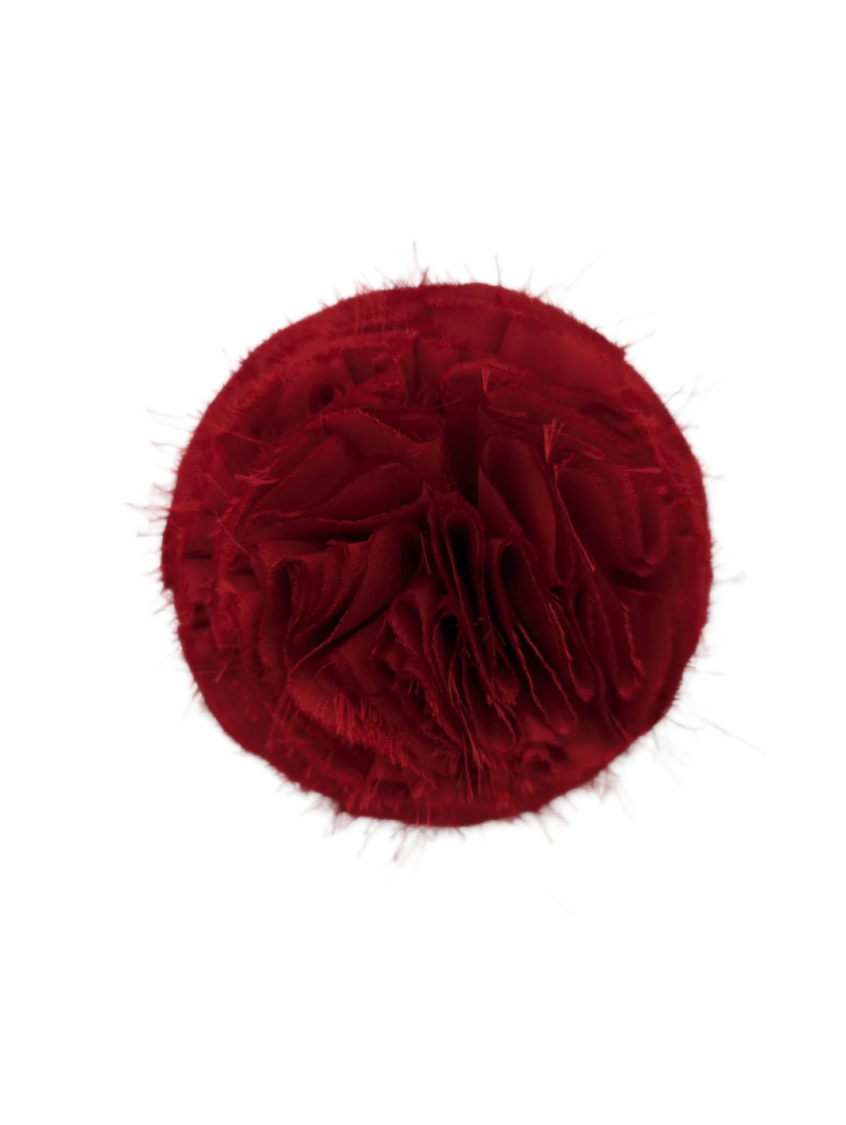 Broochella Pom Pon brooch pin small flower handmade designer luxury designer men's women's red
