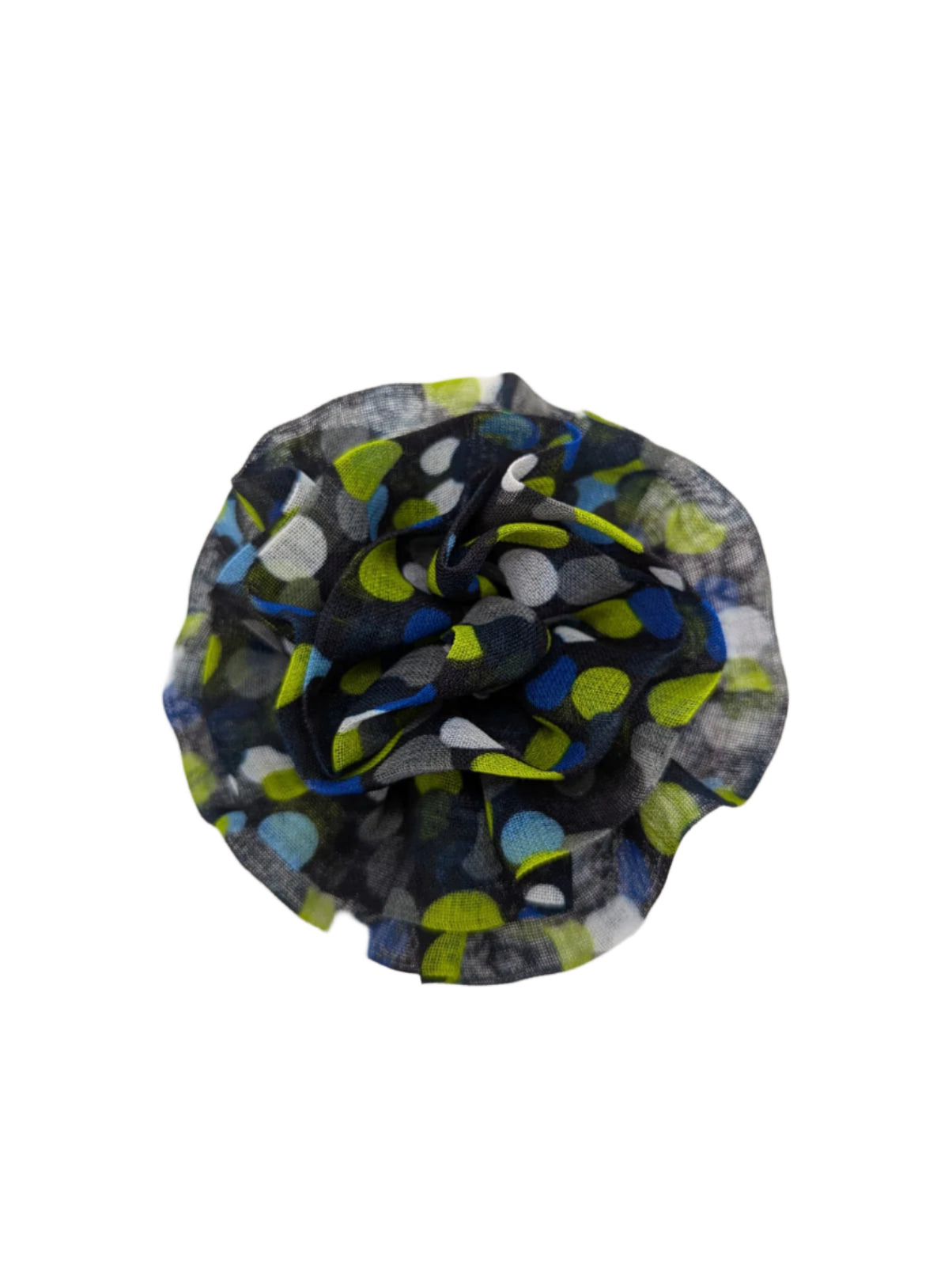 Broochella Brassica Poochella Dog Pet flower brooch accessory handmade designer luxury polka dot spots green blue collar