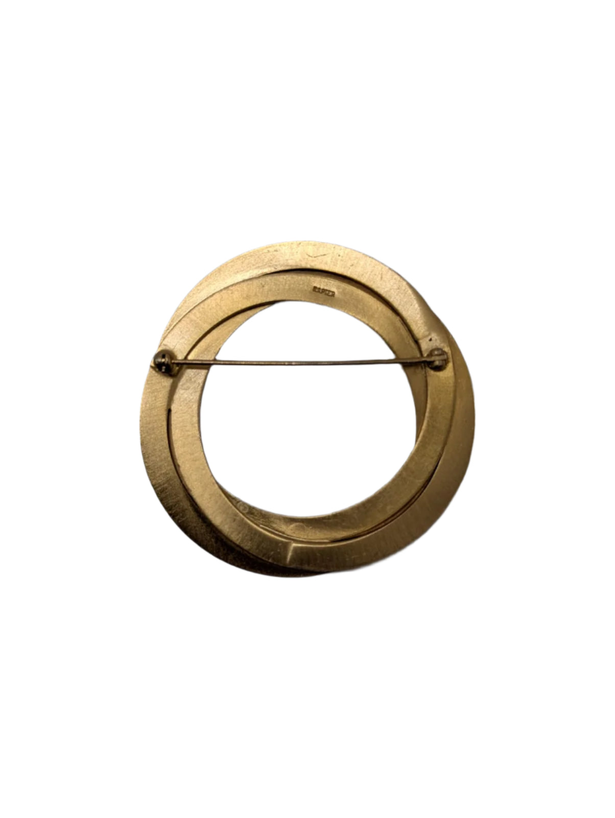 Broochella Orbit of Gold Vintage brooch pin circular wreath gold tone metal men's women's designer luxury