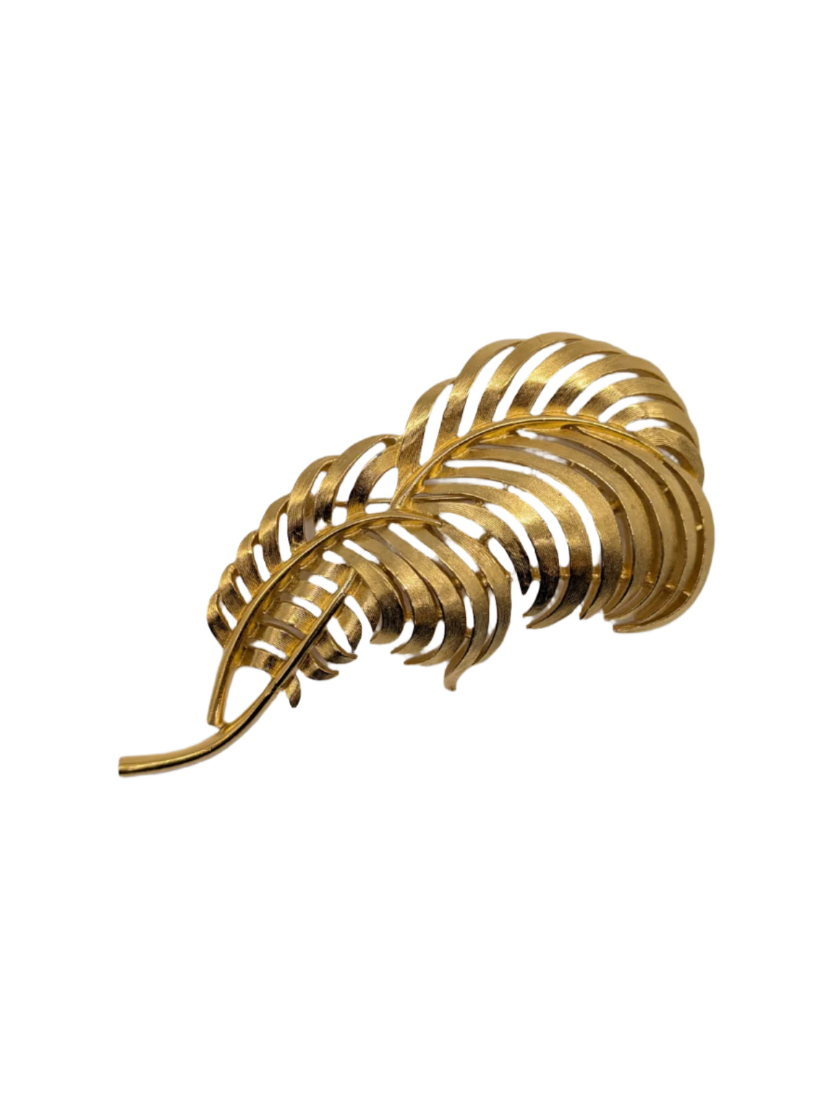 Broochella Trifari Fronda vintage brooch pin leaf gold tone luxury designer women’s men’s