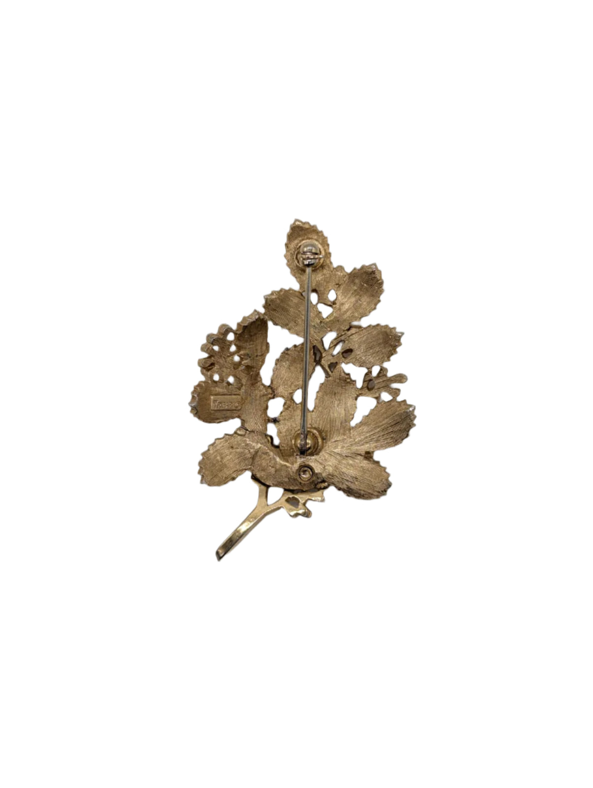 Broochella Bosco Fiorito Trifari vintage brooch pin gold tone metal men’s women’s designer