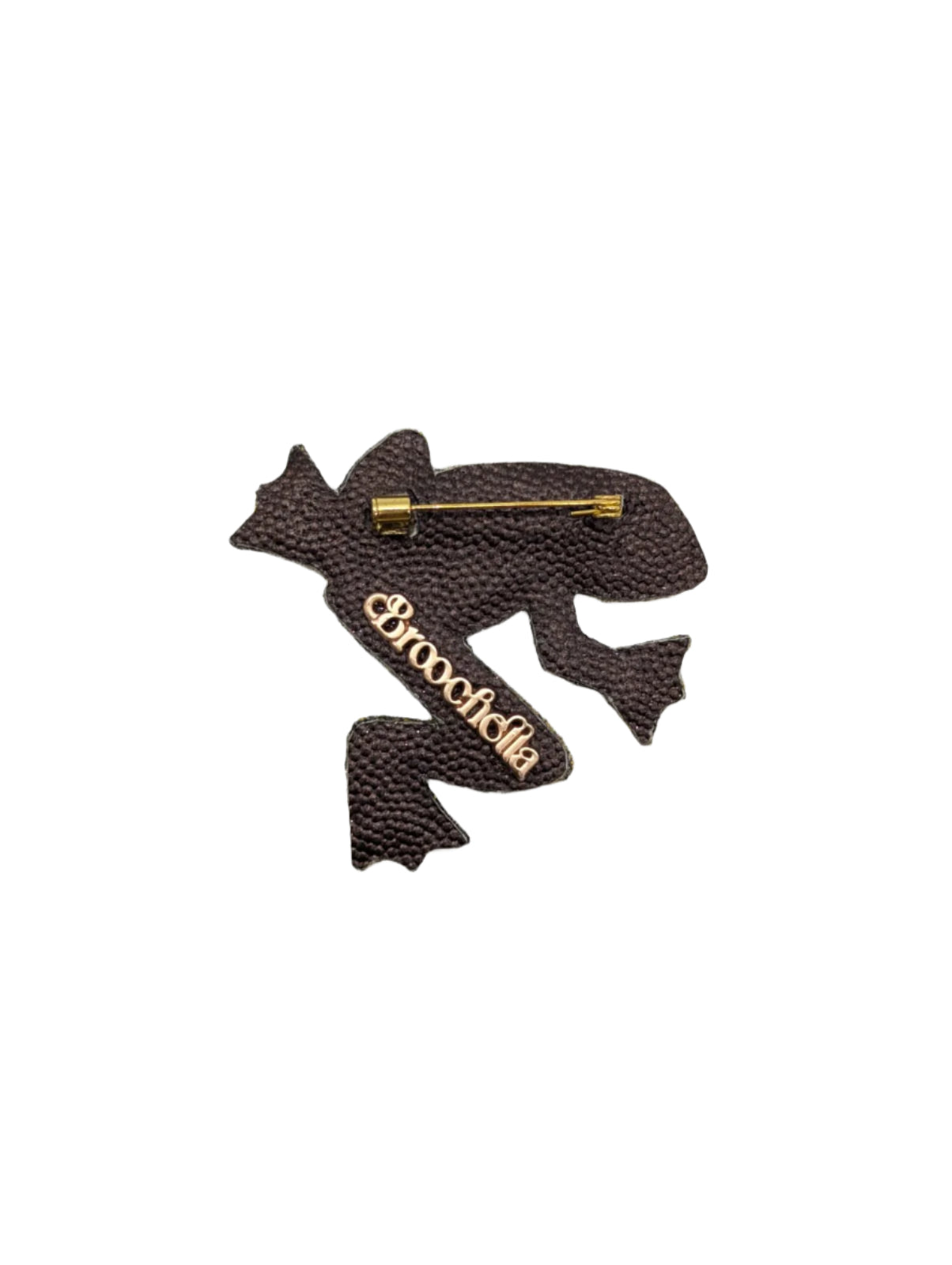Broochella Men's Frog brooch pin gold black hand beaded sequin handmade designer luxury