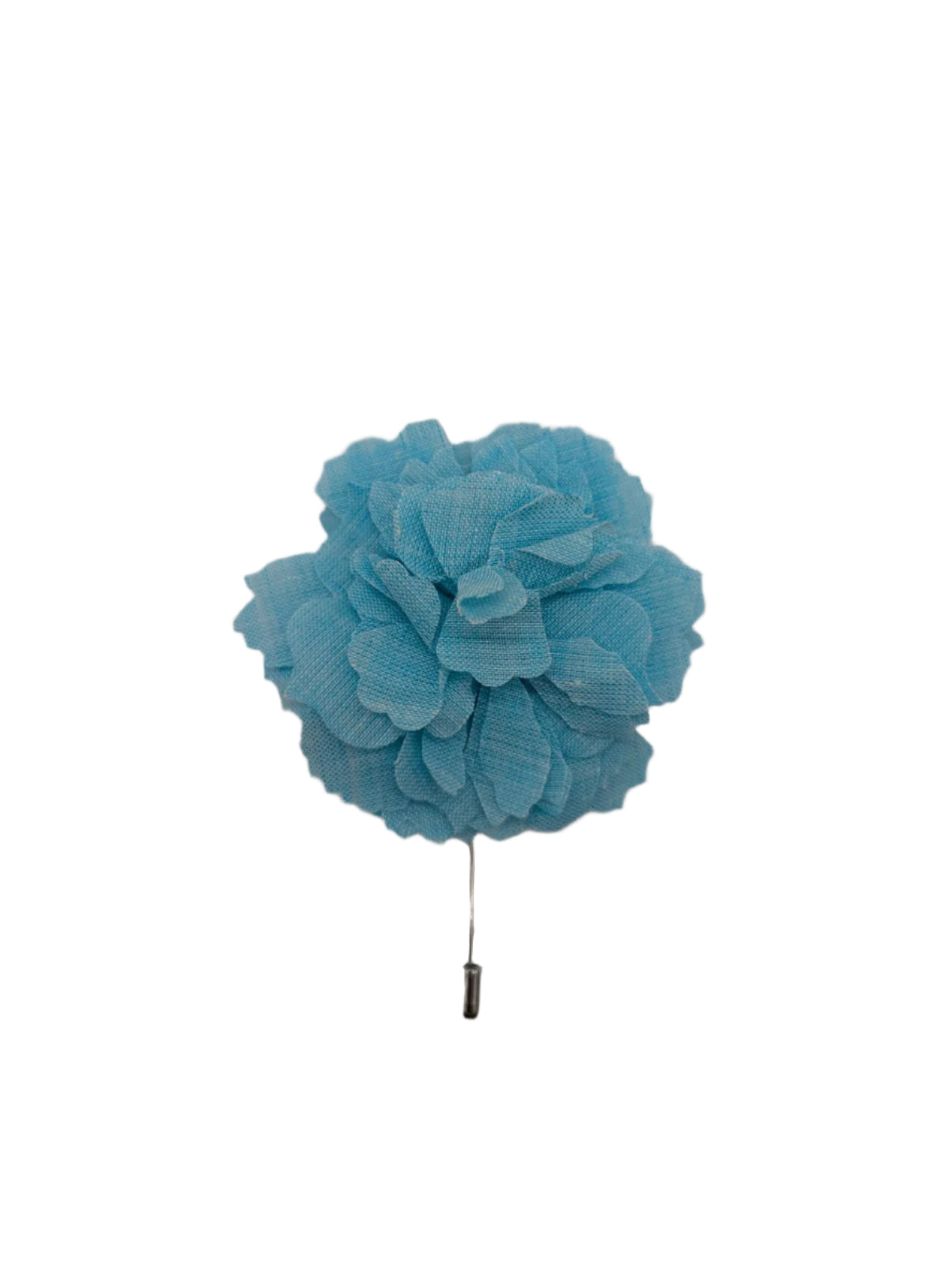 Broochella Men's Carnation flower brooch pin linen handmade luxury designer blue