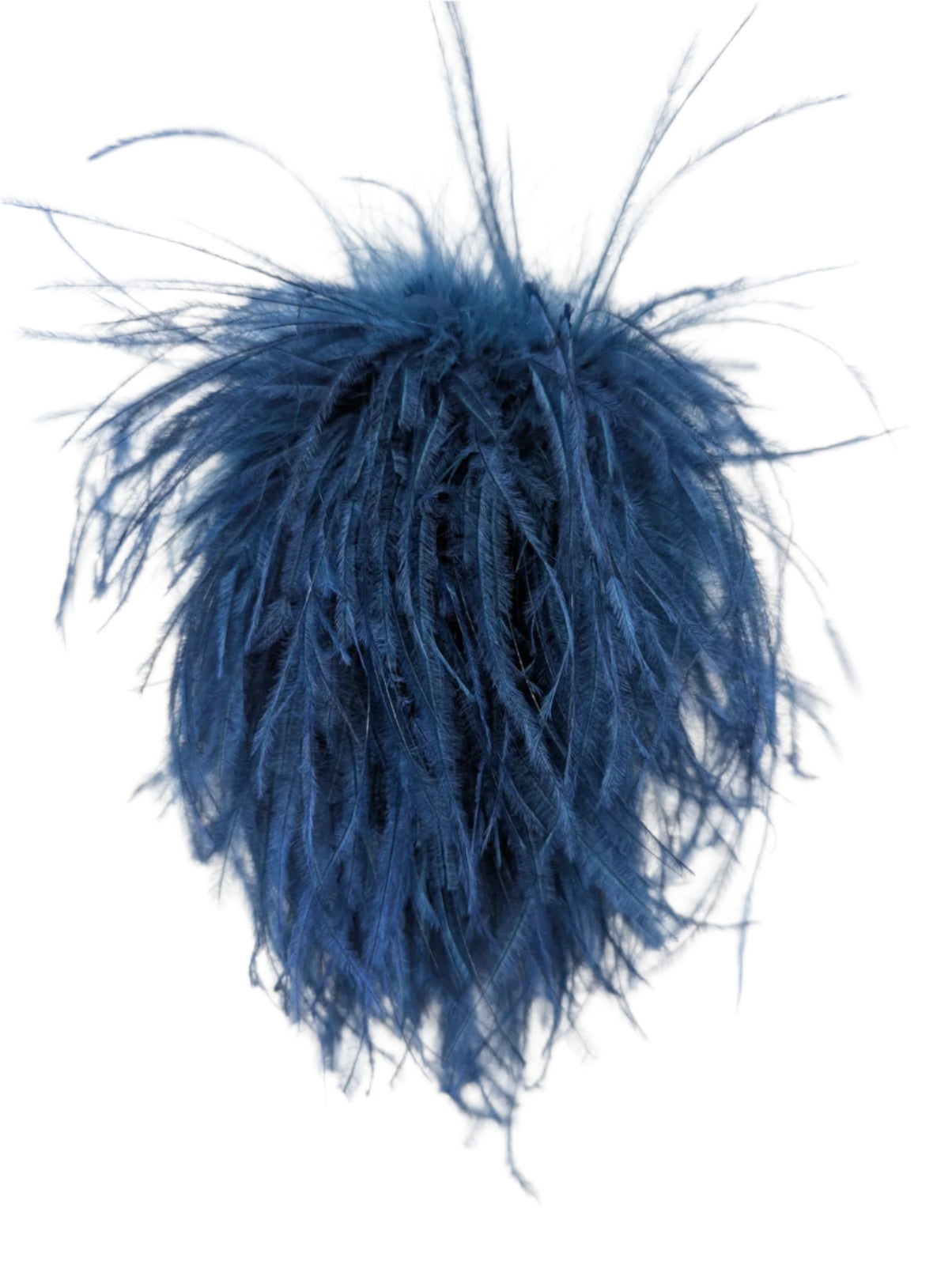 Broochella Le Pouffe feather brooch handmade men's women's deigner luxury navy blue