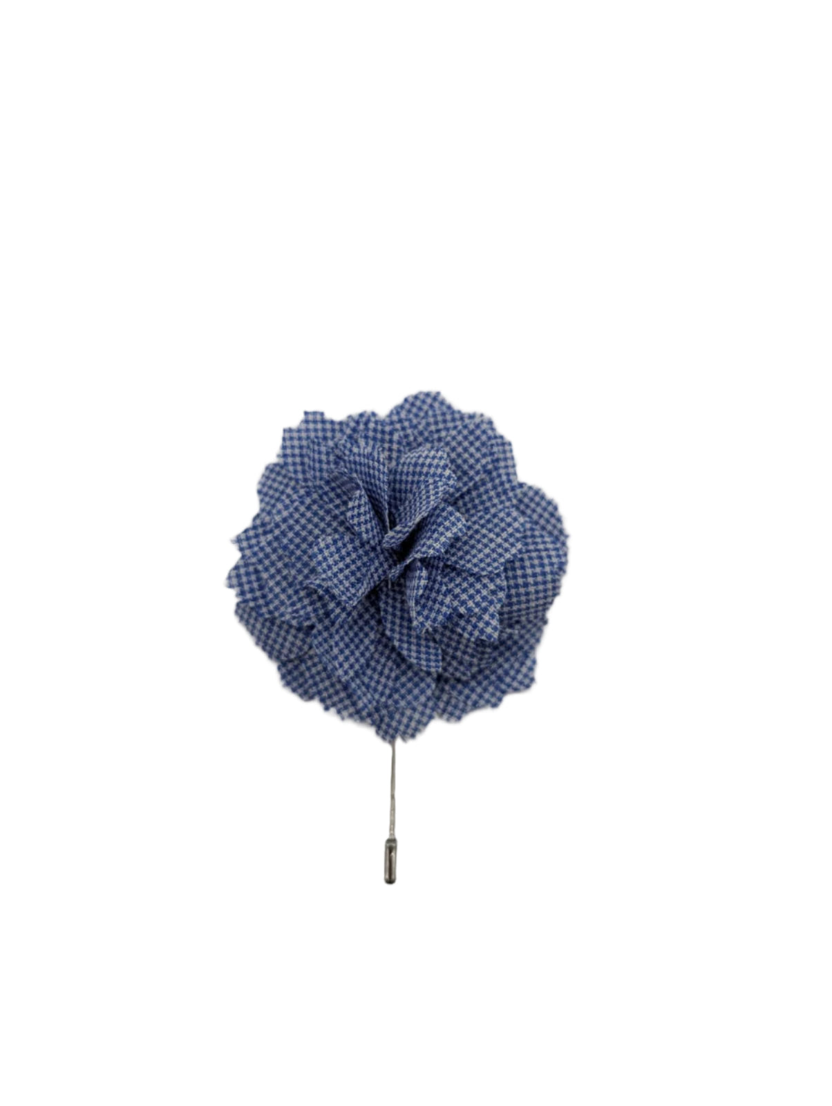 Broochella Men's Carnation flower brooch pin linen handmade luxury designer blue