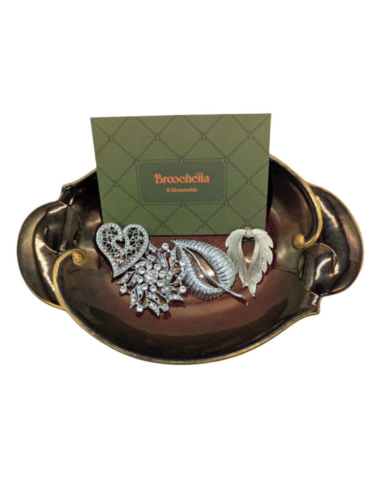 Silver Whispers Vintage Brooch Pin Set