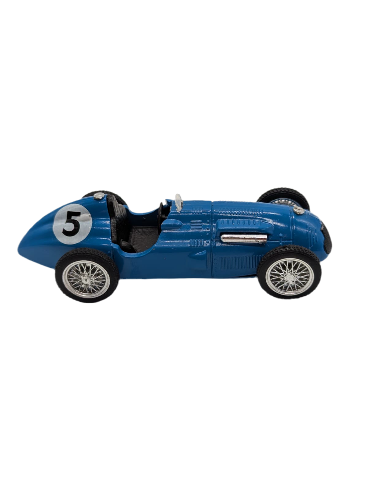 Broochella Blu Veloce No.5 vintage Grand Prix racing car brooch pin blue men’s women’s designer 