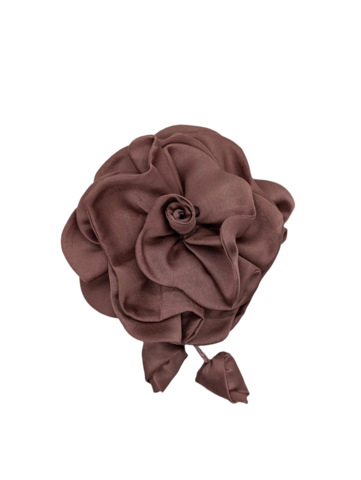 Broochella Men’s Rosetta flower brooch pin silk satin handmade luxury designer blush pink 