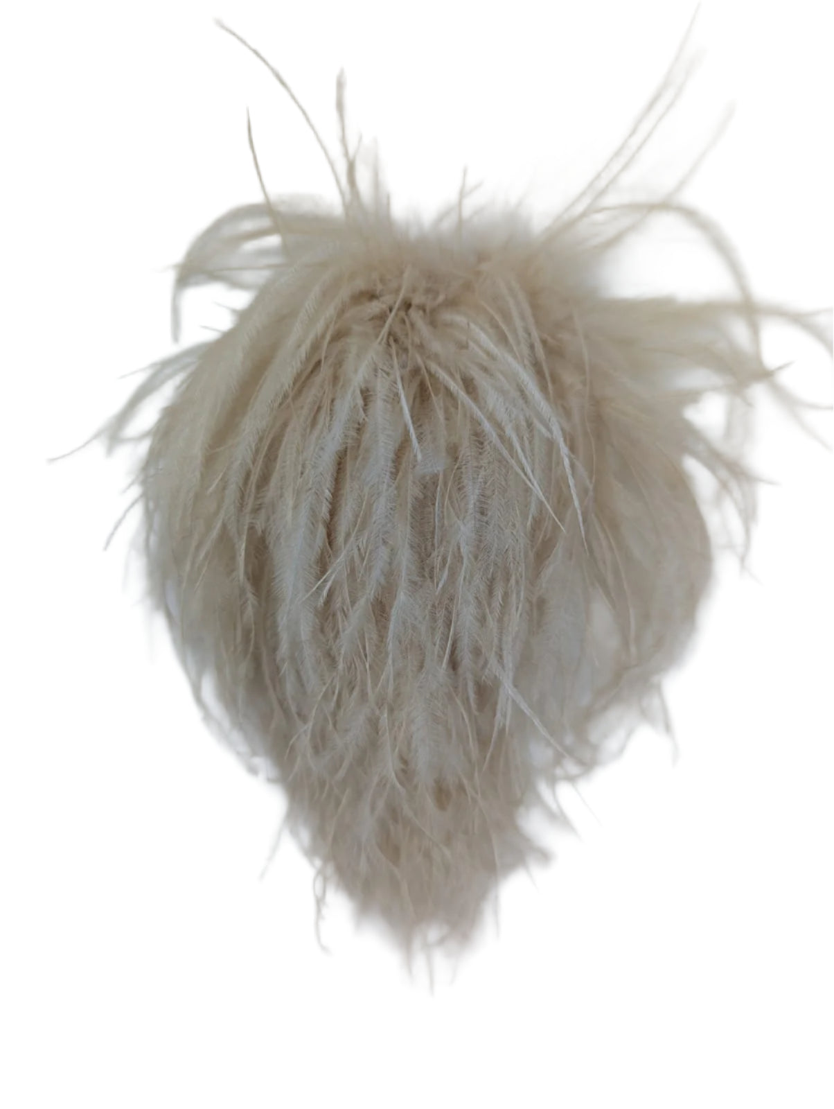 Broochella Le Pouffe feather brooch pin handmade designer men’s women’s luxury beige