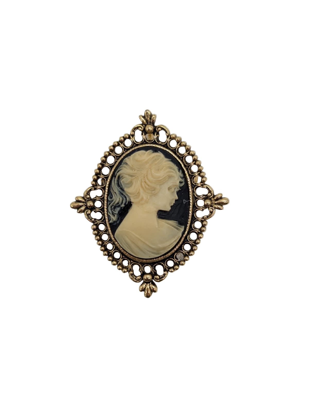 Lady of Verona Cameo Vintage Brooch Pin