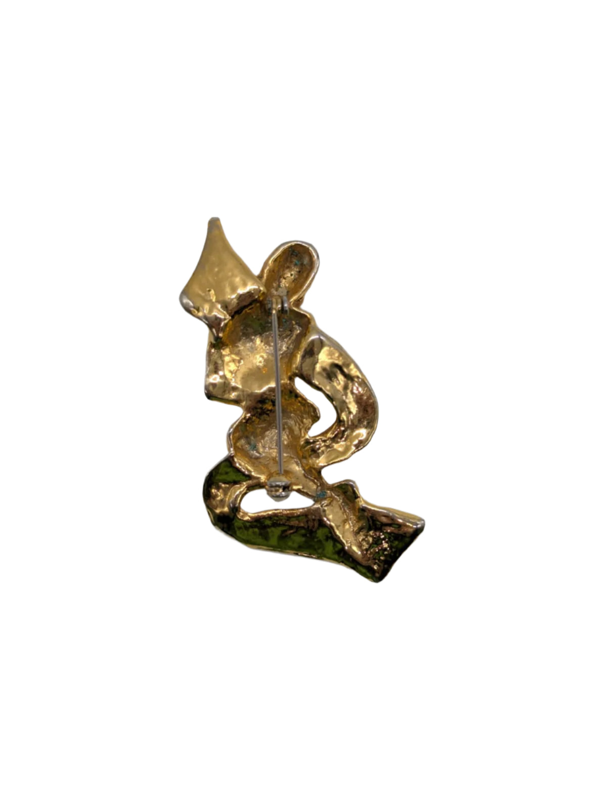 Broochella Men's Muse vintage brooch pin  gold tone metal women's figure body designer luxury