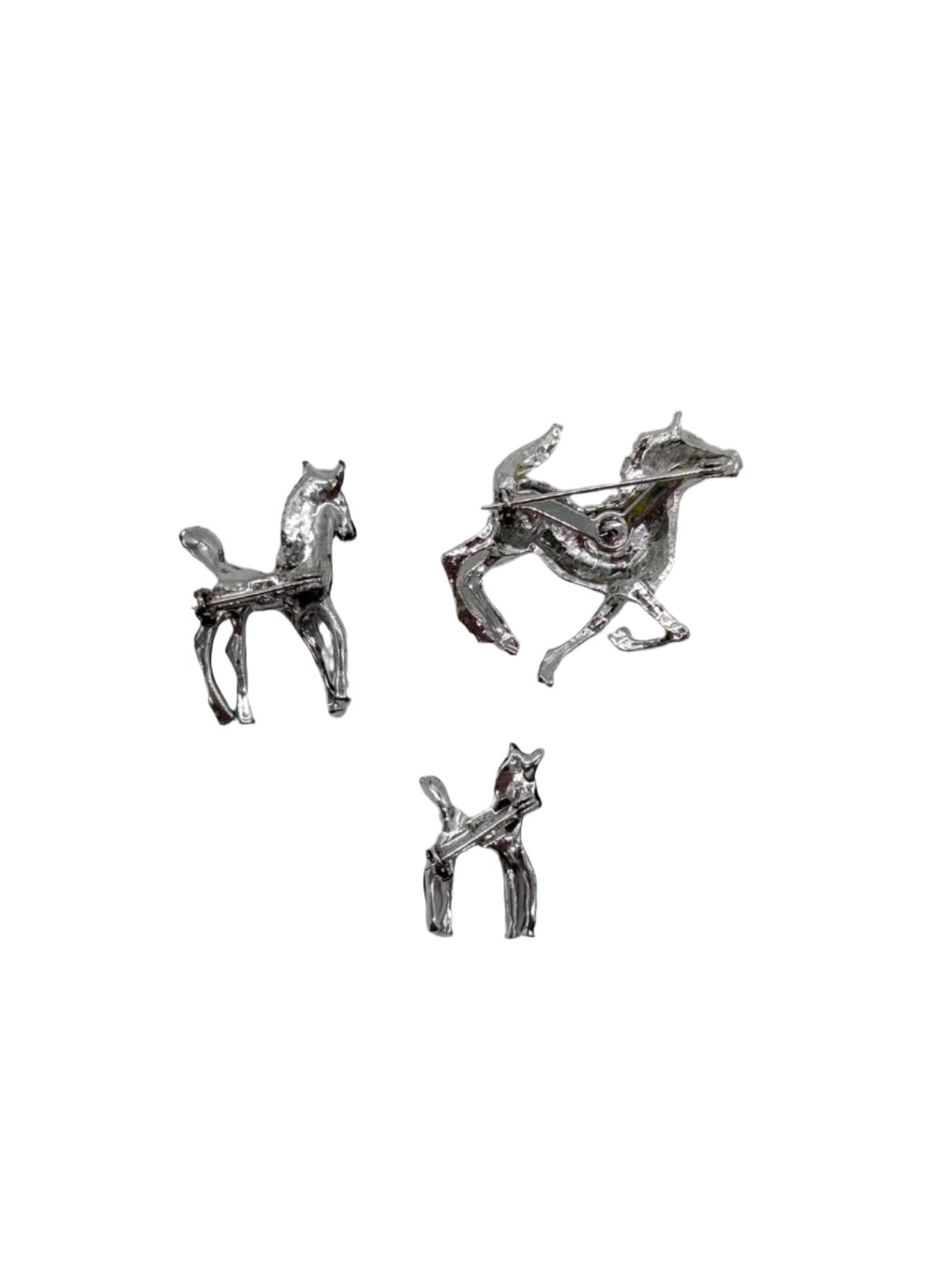 Stallion Charm Vintage Brooch Set