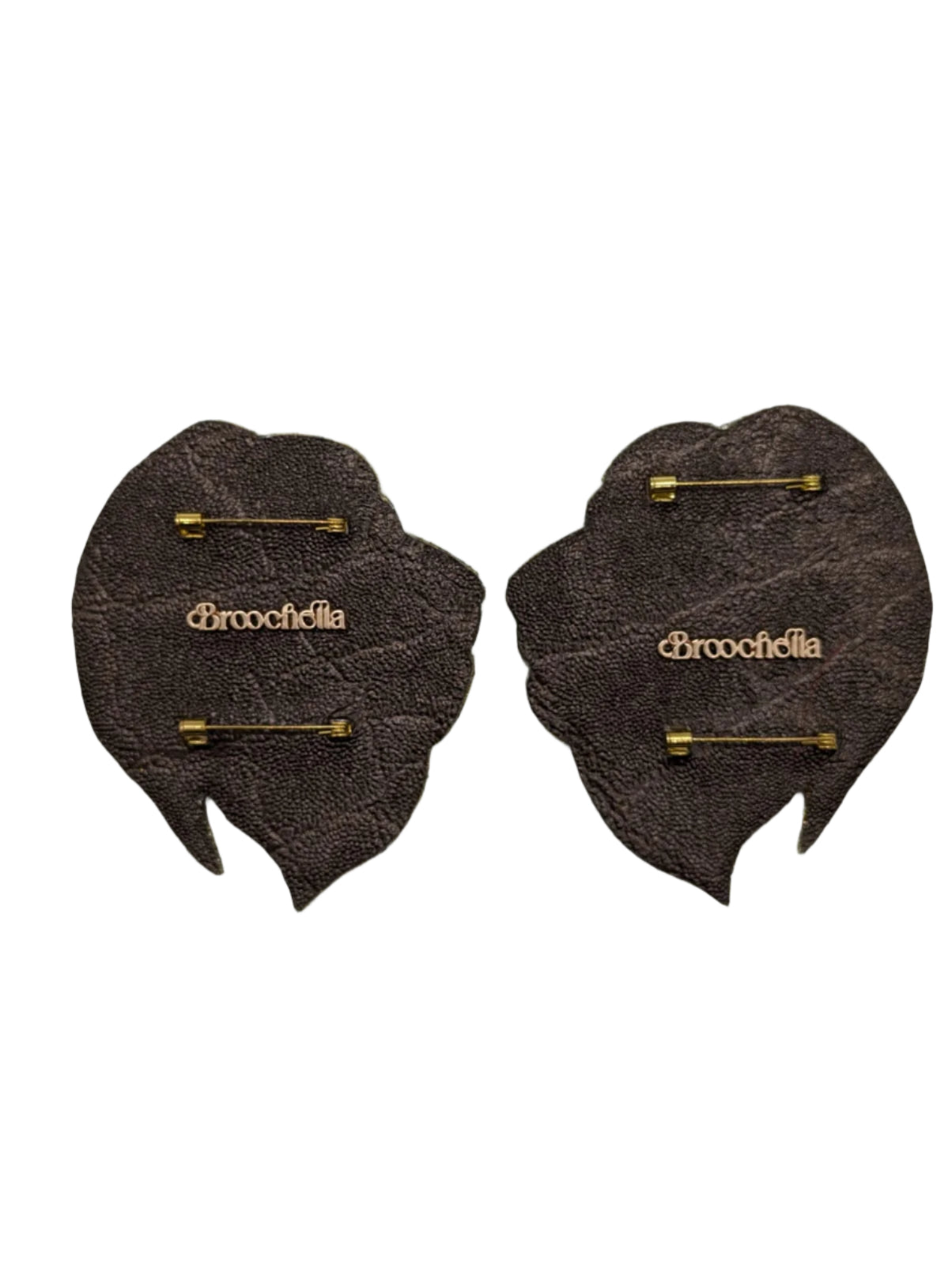 Broochella men's mirrored lion brooches pair duo brooch pin black gold hand beaded sequin luxury designer 