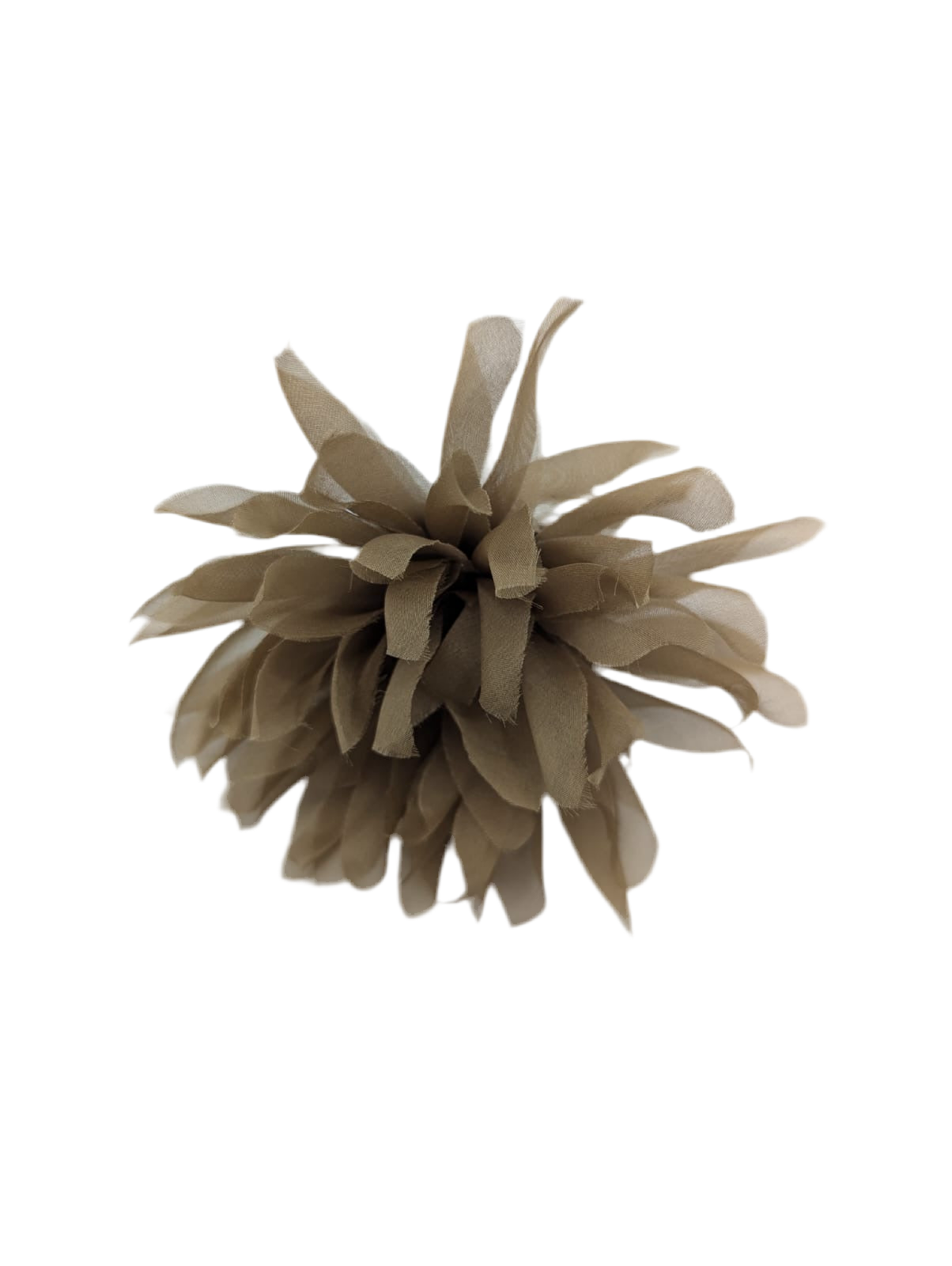 Broochella Men's Dahila flower brooch pin organza handmade luxury designer beige