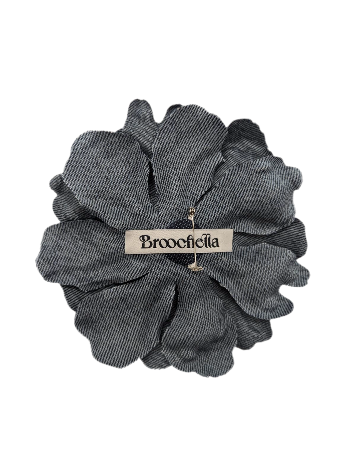 Broochella Men's flower brooch pin dark wash handamde luxury designer 