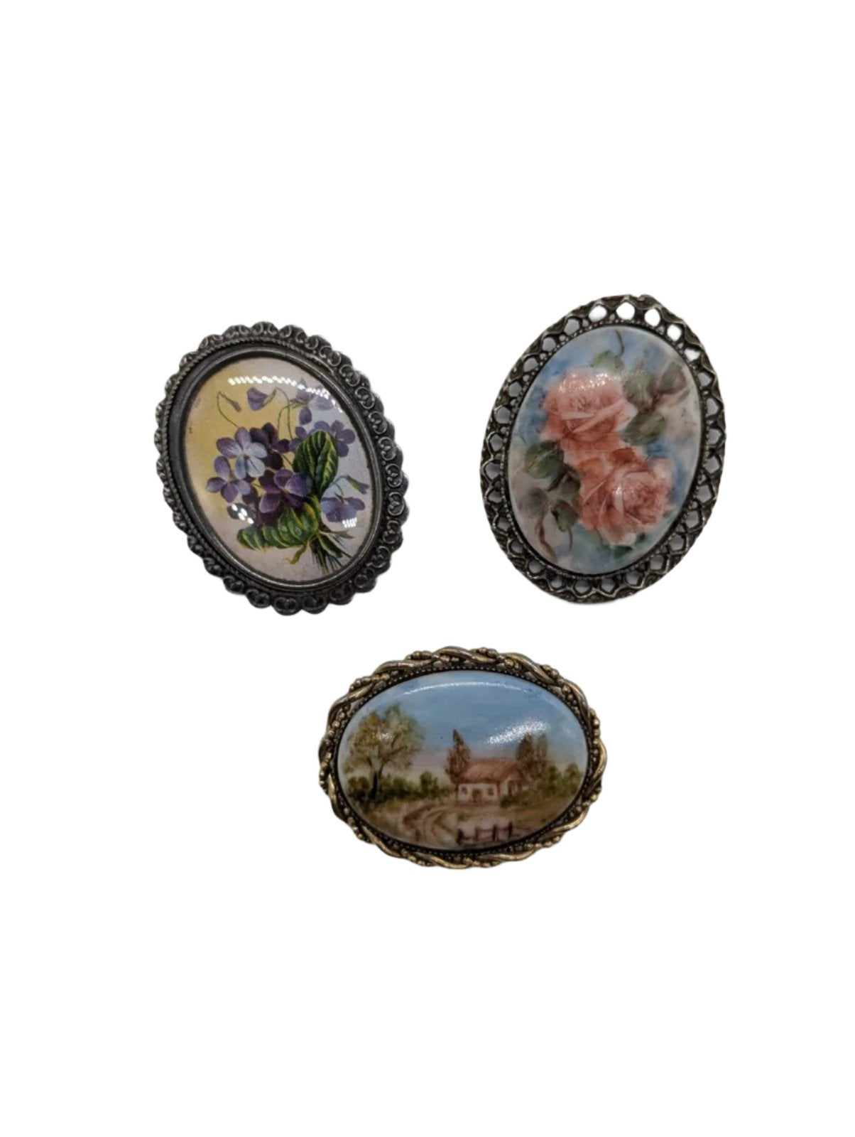 Heritage Cameo Vintage Brooch Set | A Timeless Trio
