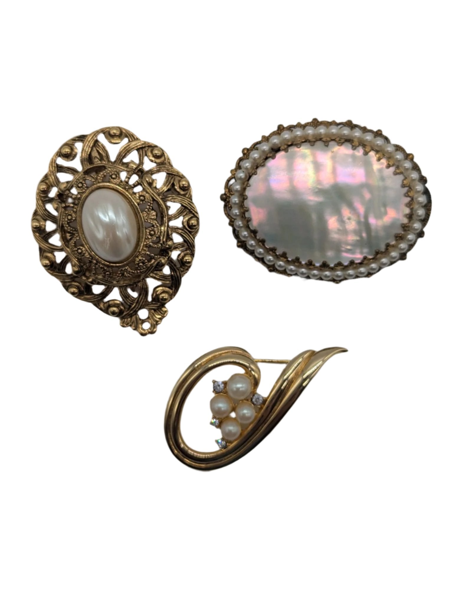 Caravaggio Vintage Trio Brooch Set