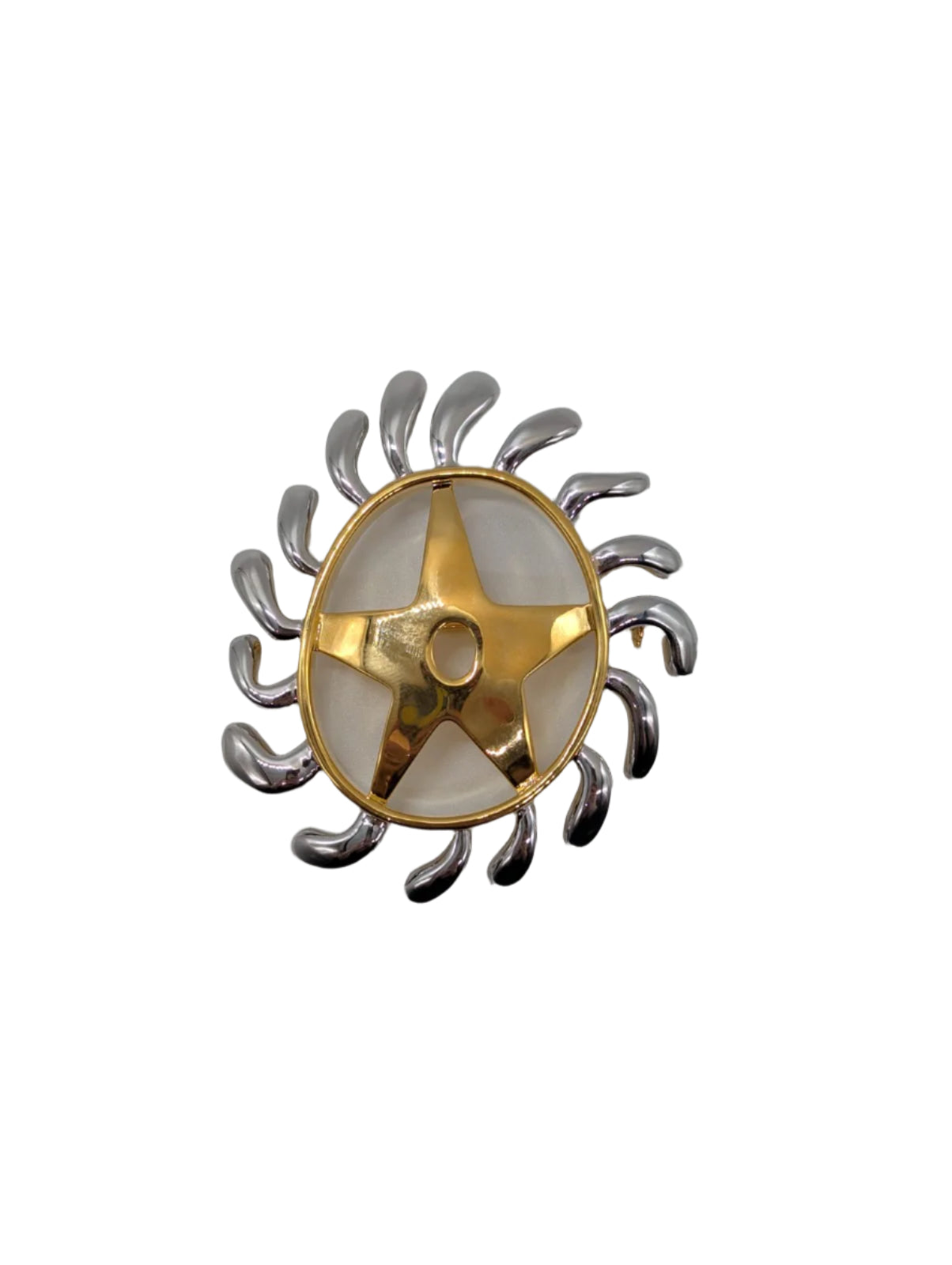 Broochella Men’s Brooches with meaning brooch pin Welcoming Change Adinkra gold silver tone metal luxury designer 