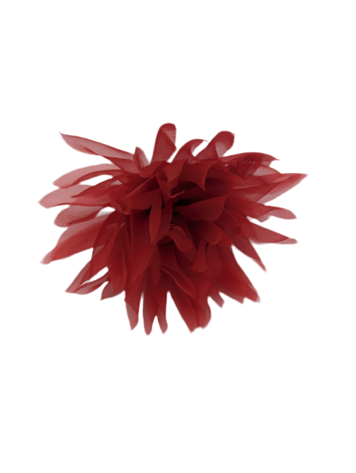 Broochella Men's Dahila flower brooch pin organza handmade luxury designer red