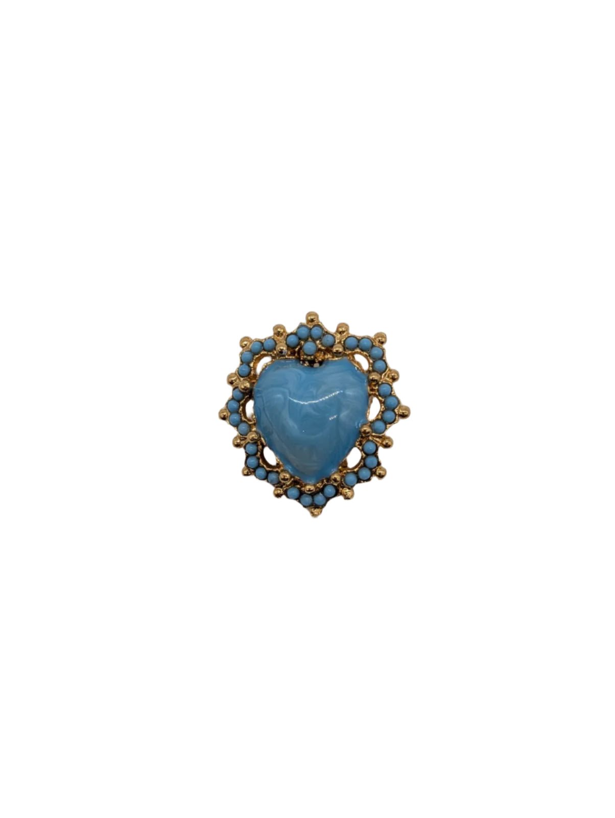 Sacro Cuore Fiorentina White or Blue Bridal Brooch