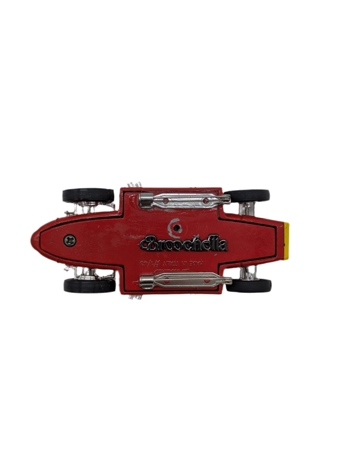 Broochella Rosso Classico No.20 – Formula One Car Racing Brooch Pin Scuderia d'Oro red upcycled vintage men's 