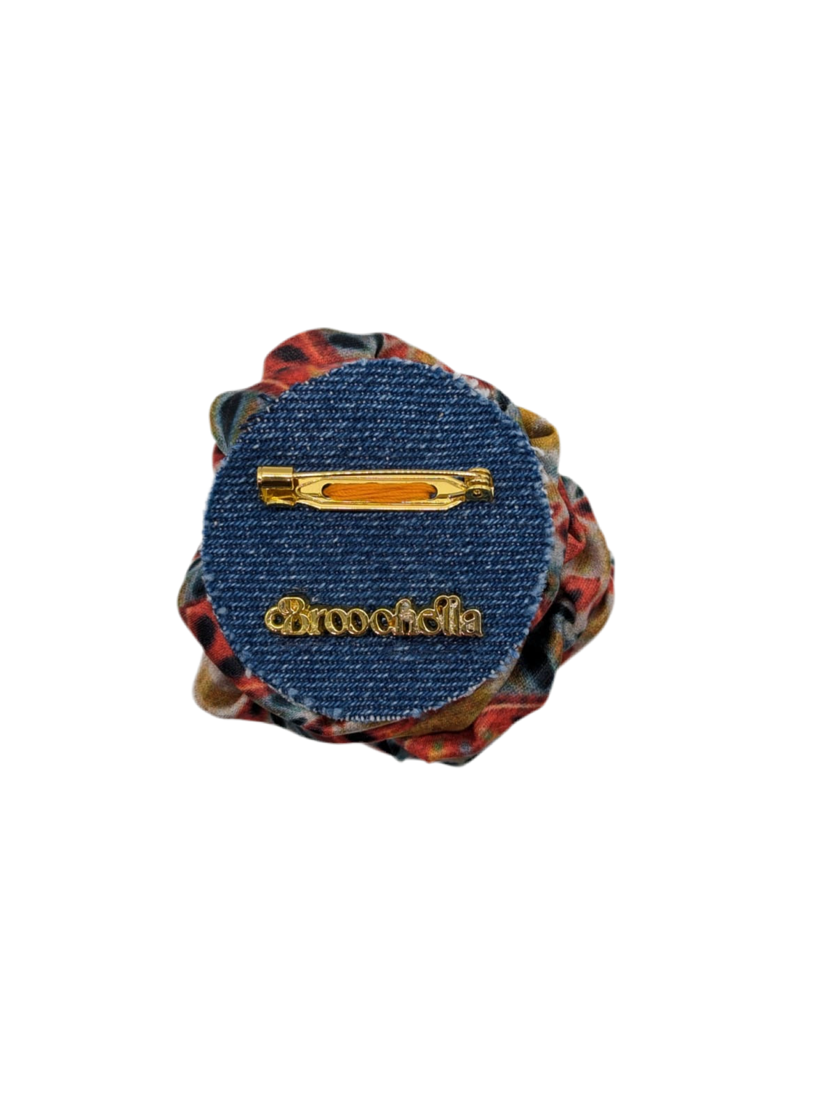 Broochella Men’s Sartorial Bloom flower brooch pin multicolour print satin handmade designer luxury 