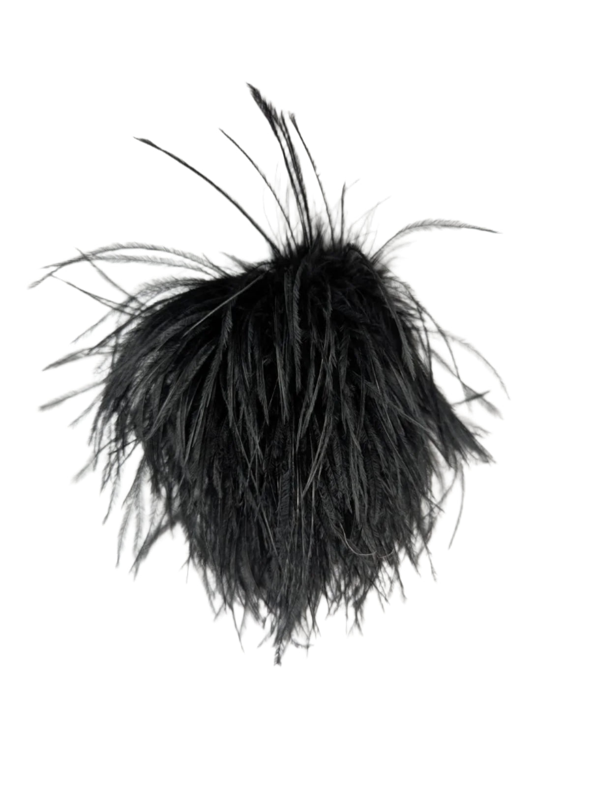 Broochella Le Pouffe feather brooch pin handmade luxury designer men’s women’s black 