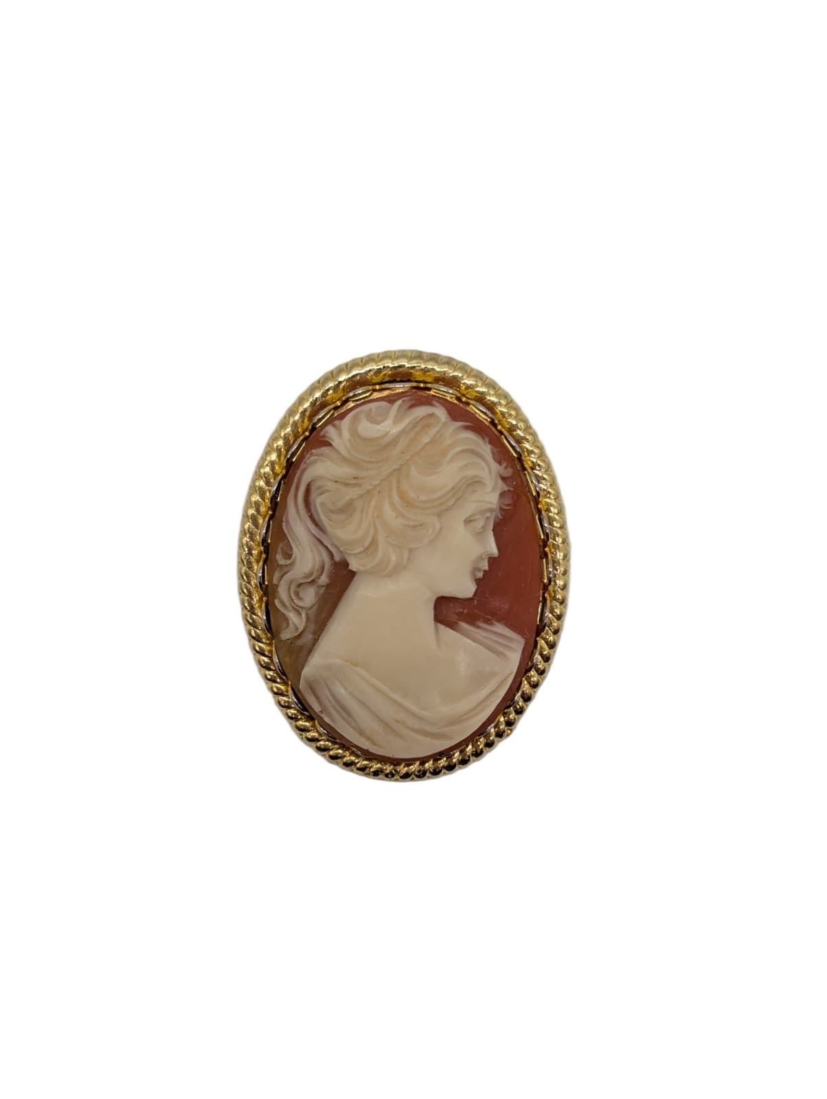 Bella Donna Cameo Vintage Brooch Pin